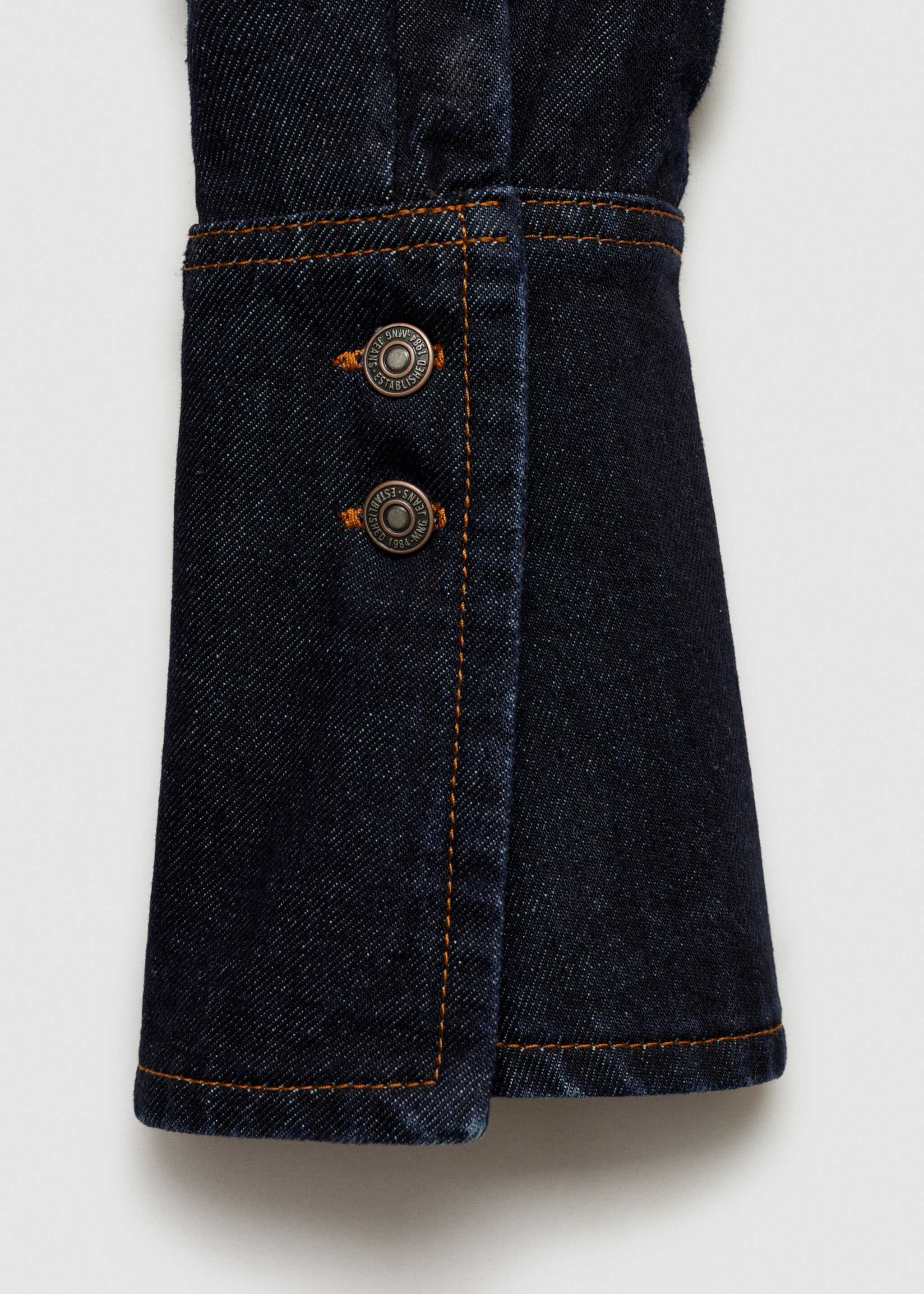 Denim shirt with seams - Details of the article 0, Open Blue. Ref: 77045645-00.