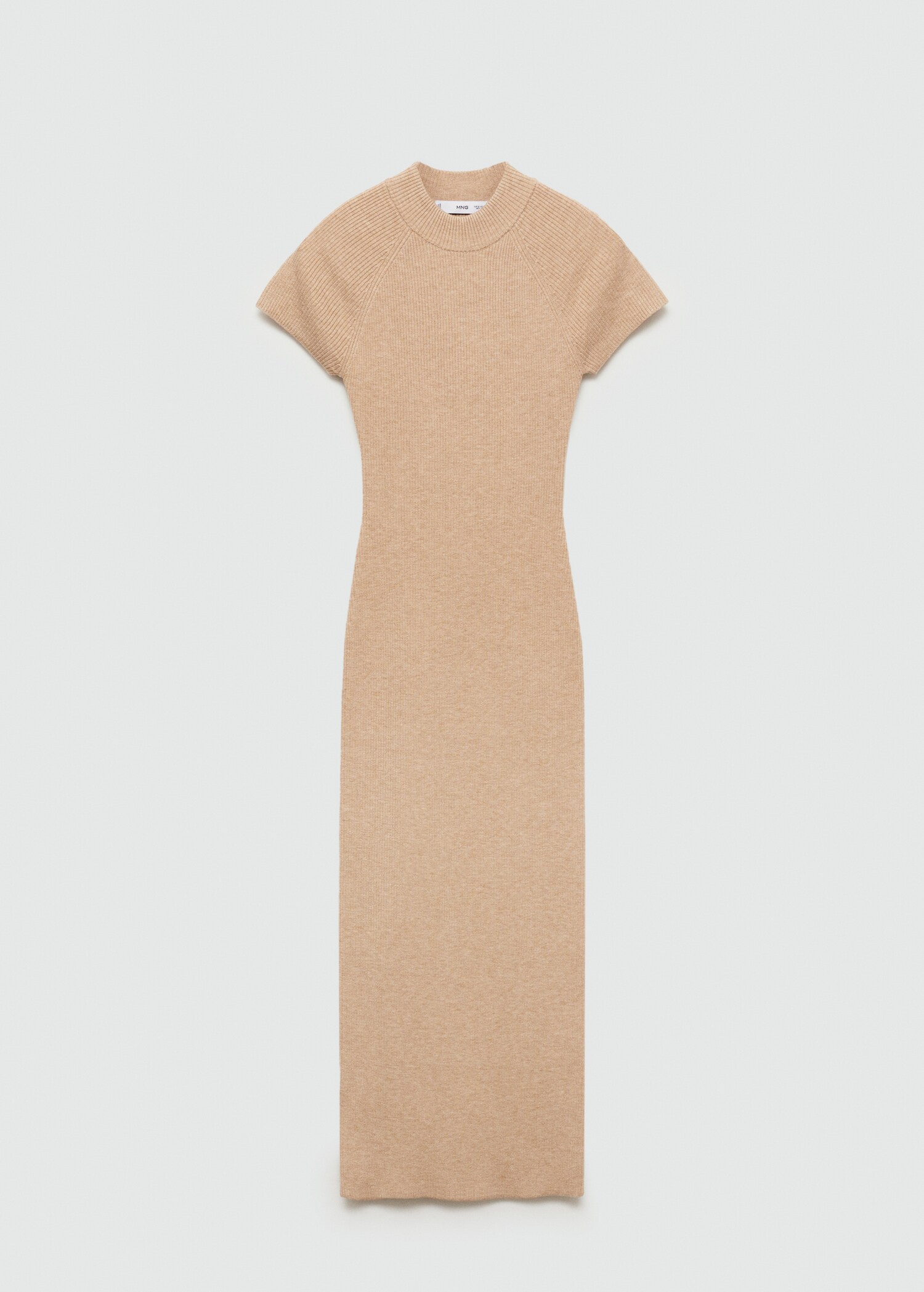 Perkins-neck ribbed dress - Article without model