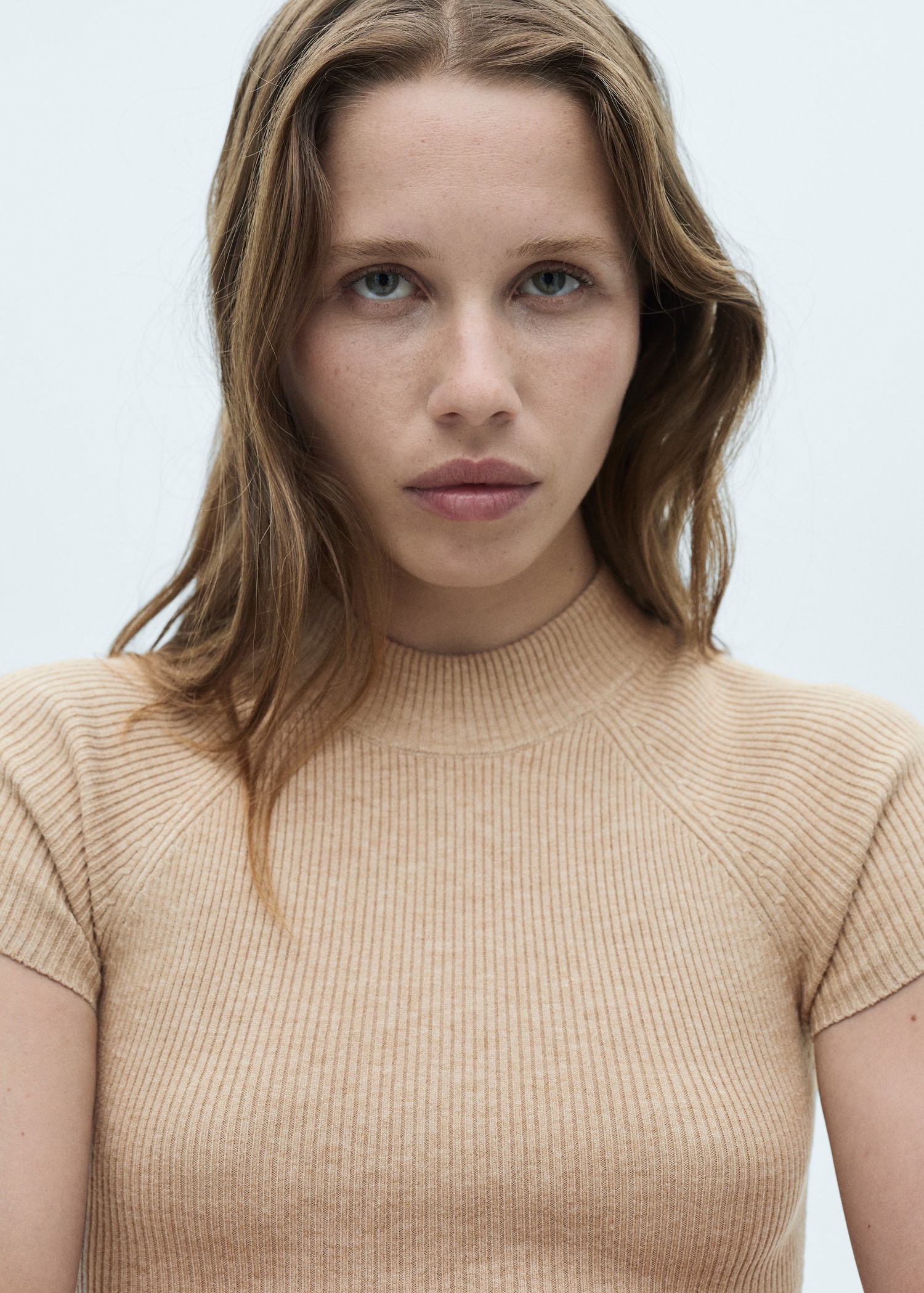 Perkins-neck ribbed dress - Details of the article 1