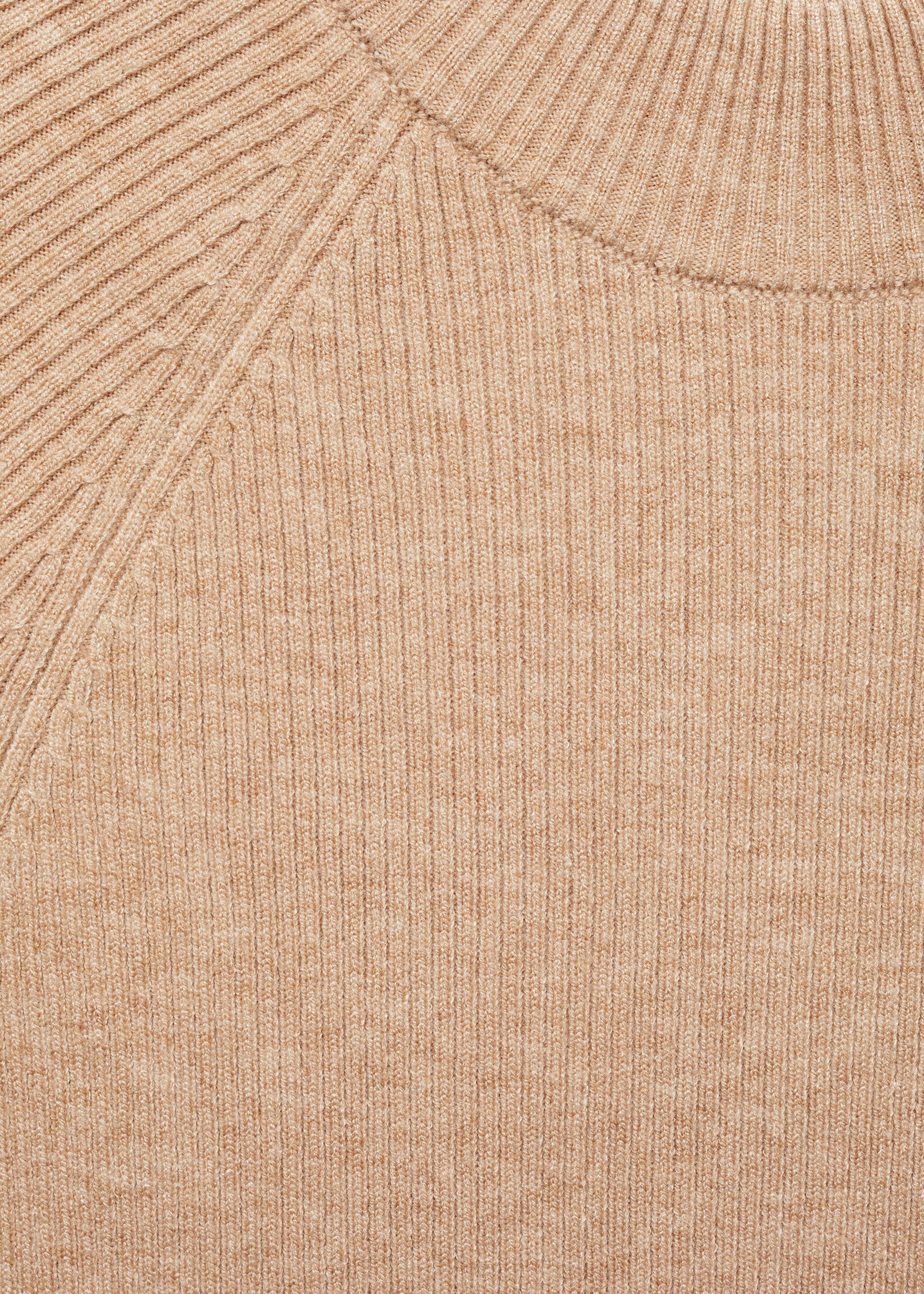 Rebrasta haljina s povišenim ovratnikom - Detalji artikla 8, Svjetlosiva/pastelno siva. Ref: 77045646-00.