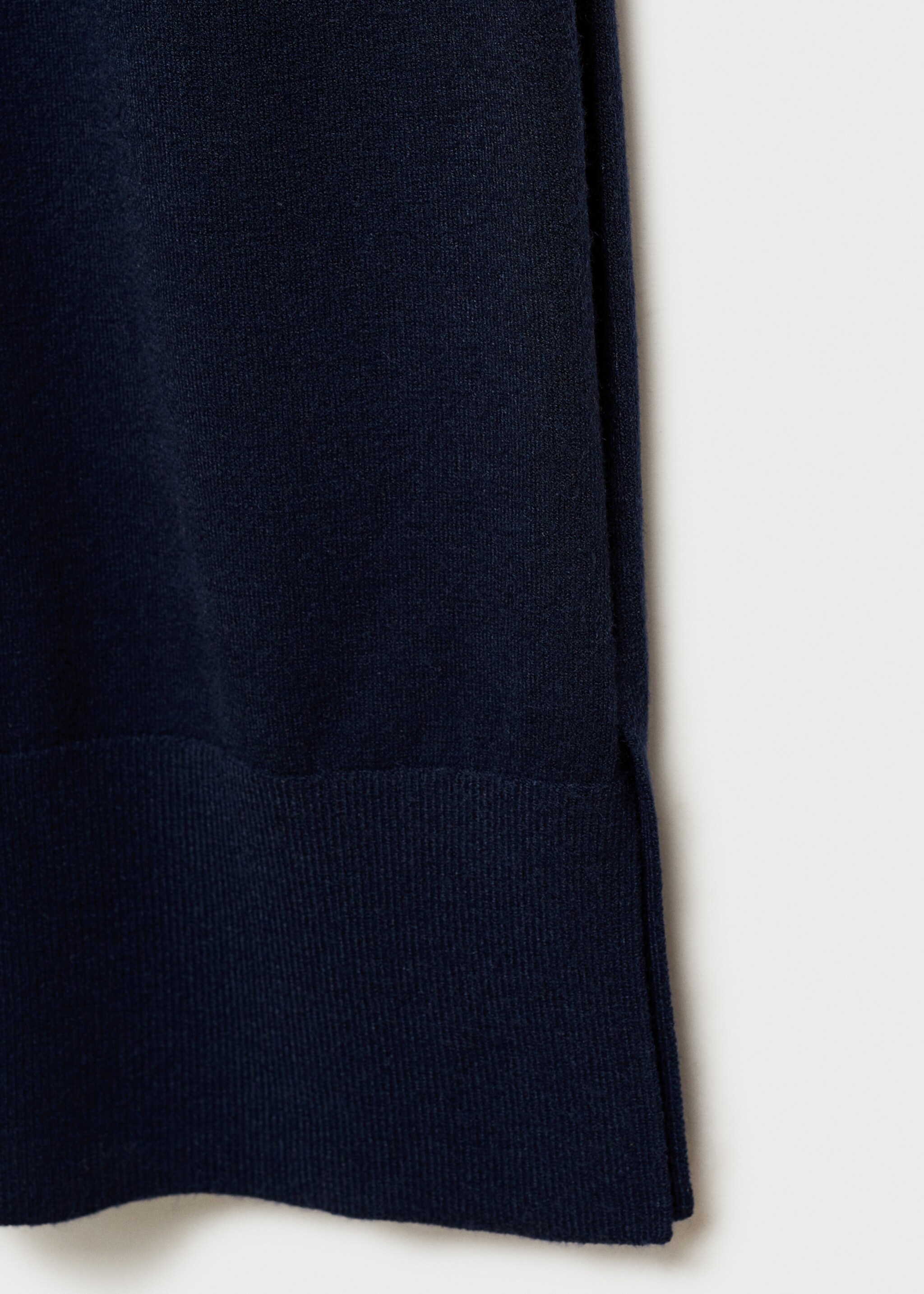 Round-neck knitted dress - Details of the article 0, Dark Navy. Ref: 77045647-00.