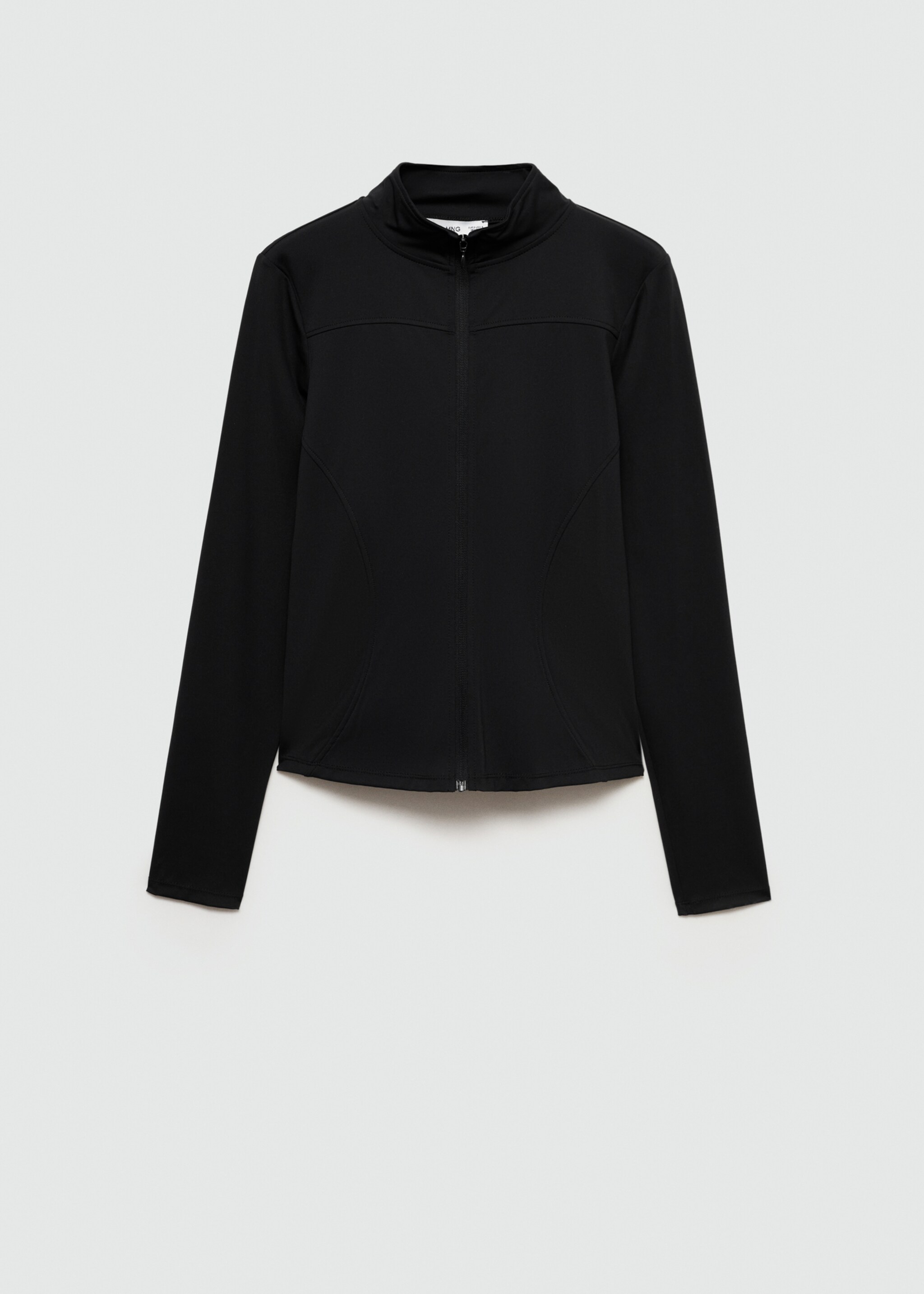 Zipper fitted jacket - Article without model, Black. Ref: 77045653-00.