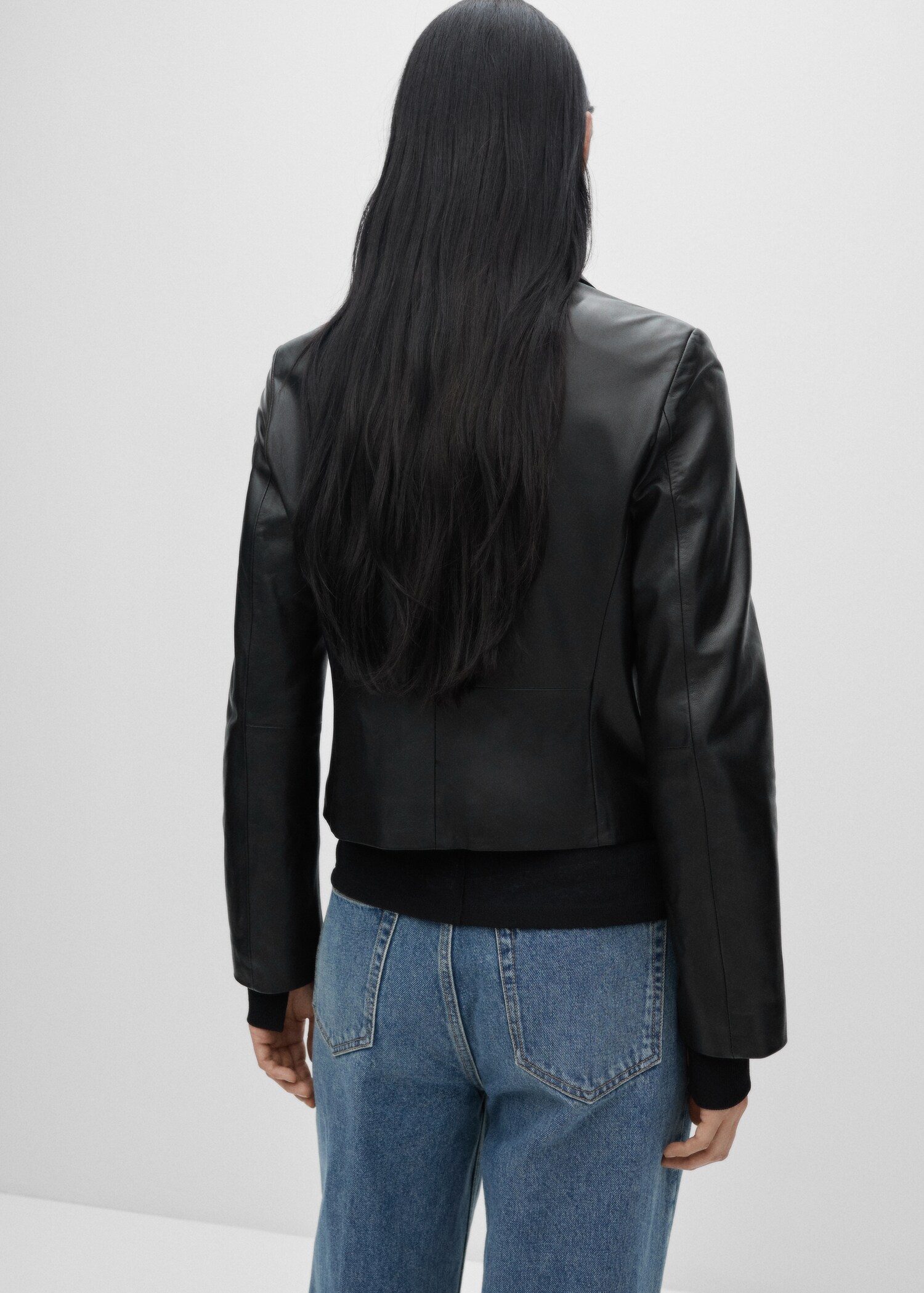 Blazer cuir crop - Verso de l’article