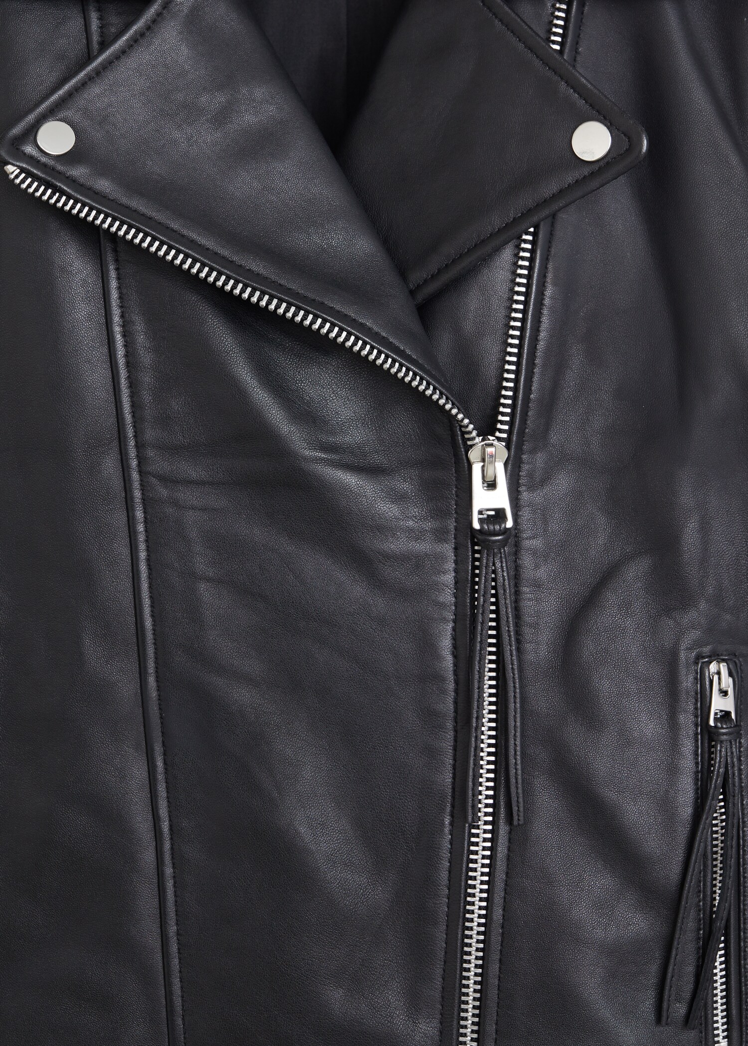 Leather biker jacket - Details of the article 0