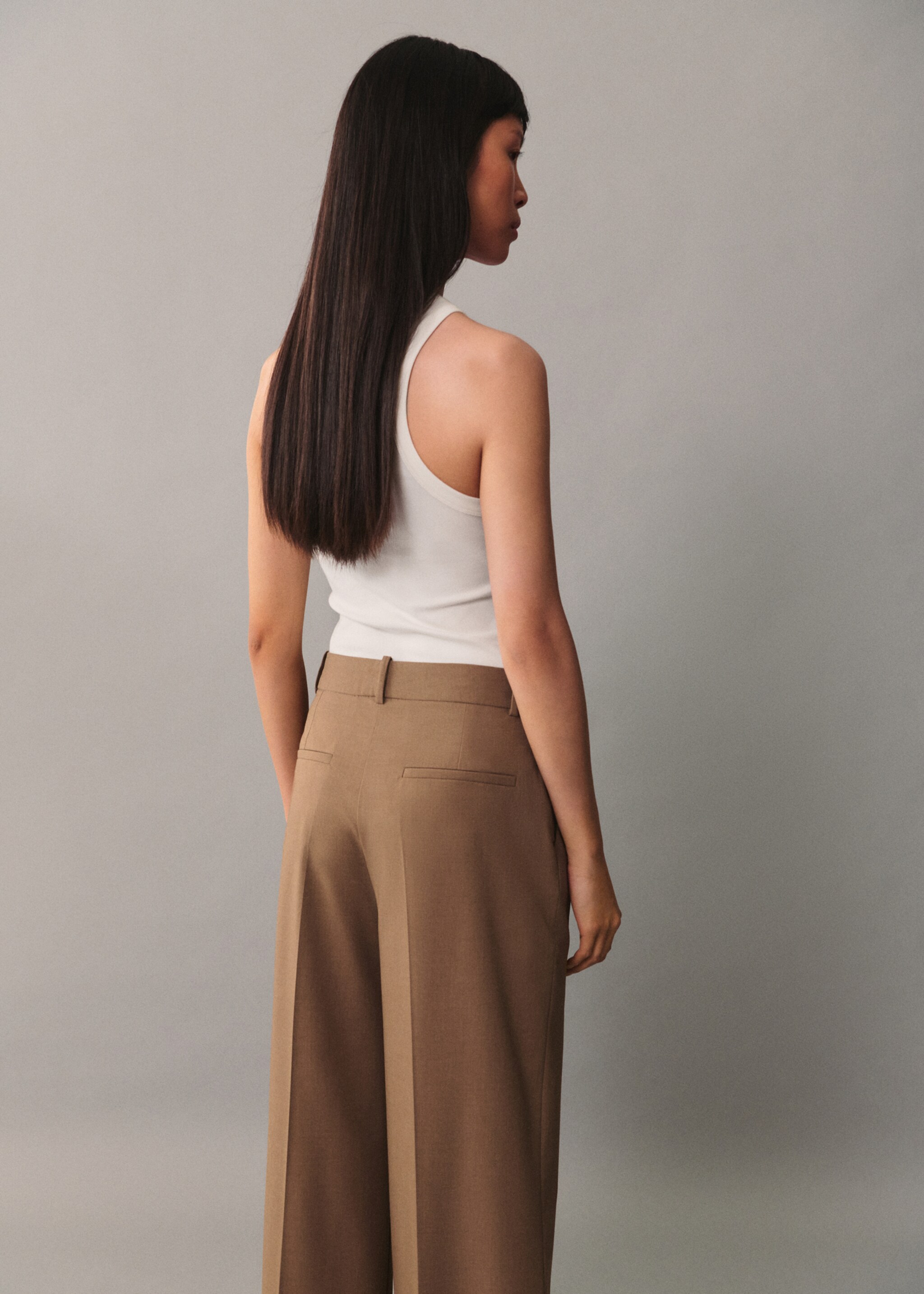 Crystal crop top - Reverse of the article, White. Ref: 77045667-00.