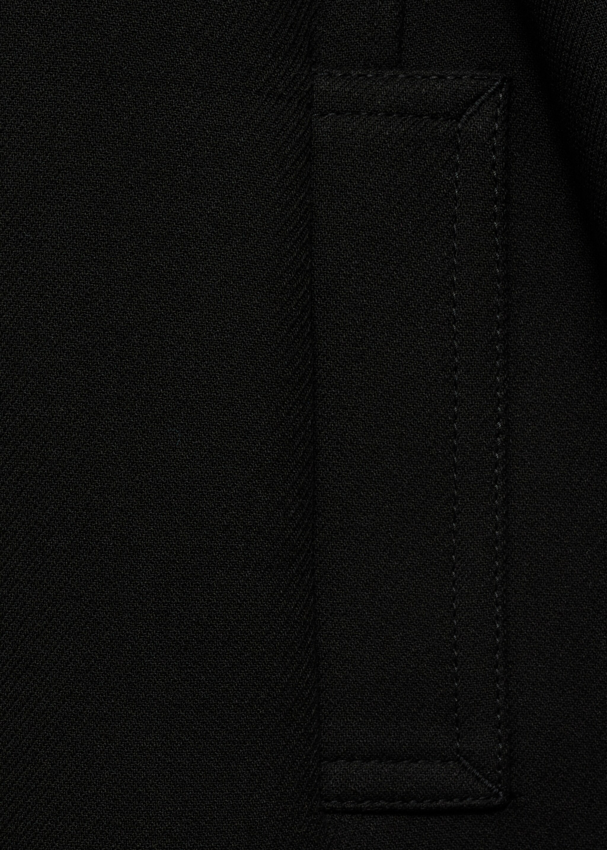 Straight-fit coat with buttons - Details of the article 0, Black. Ref: 77045672-00.