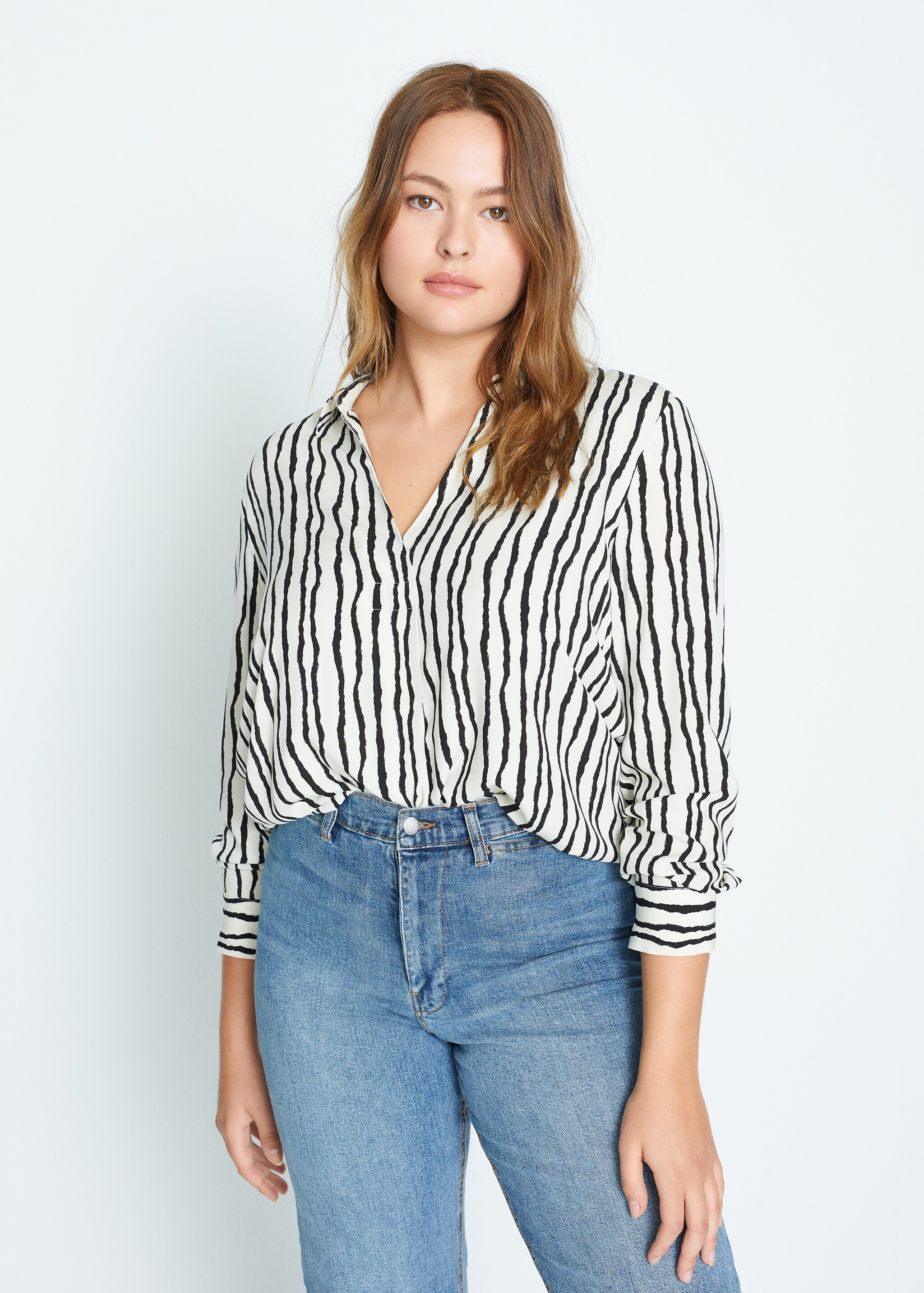 Flowy printed blouse - Medium plane