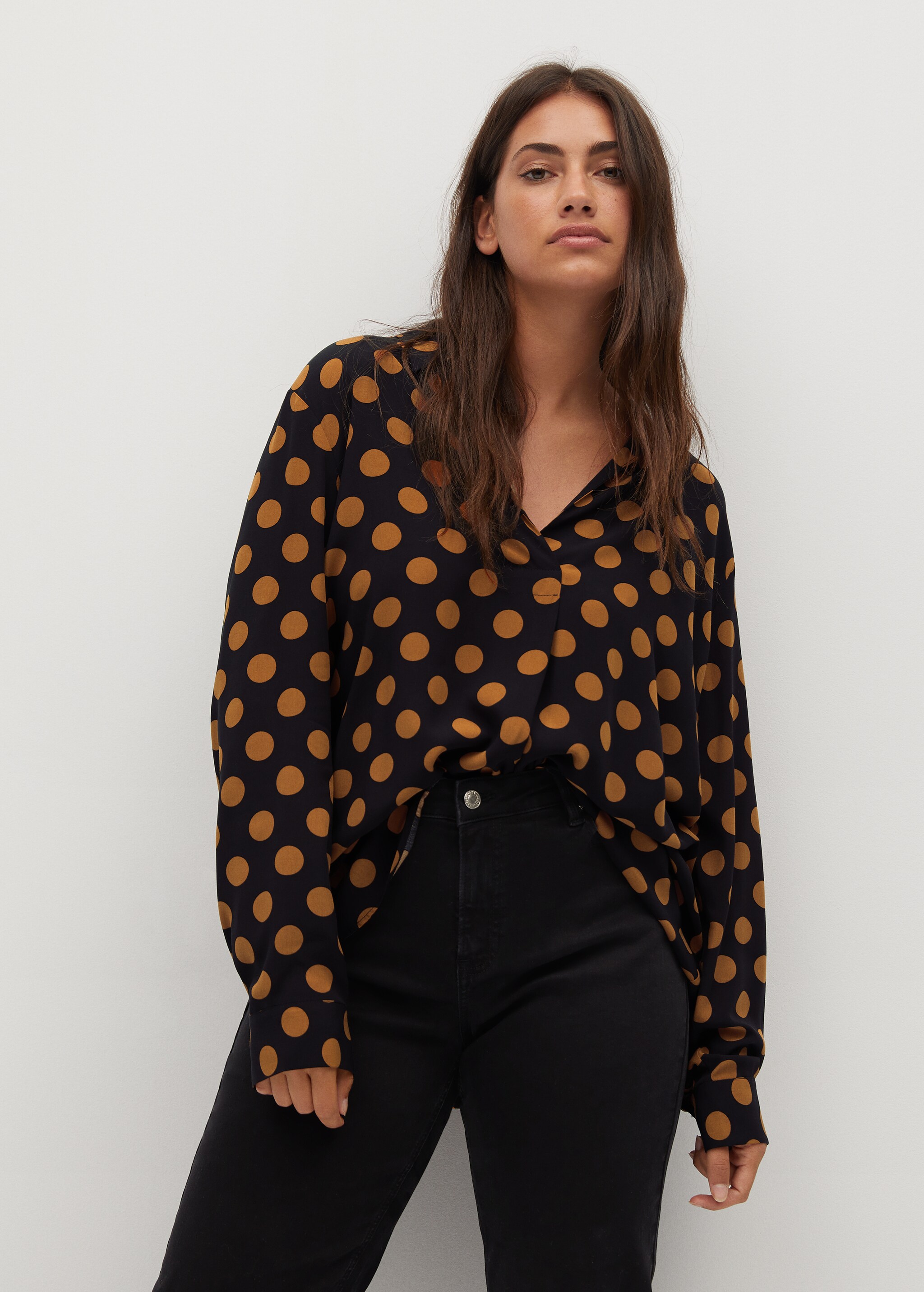 Flowy printed blouse - Medium plane