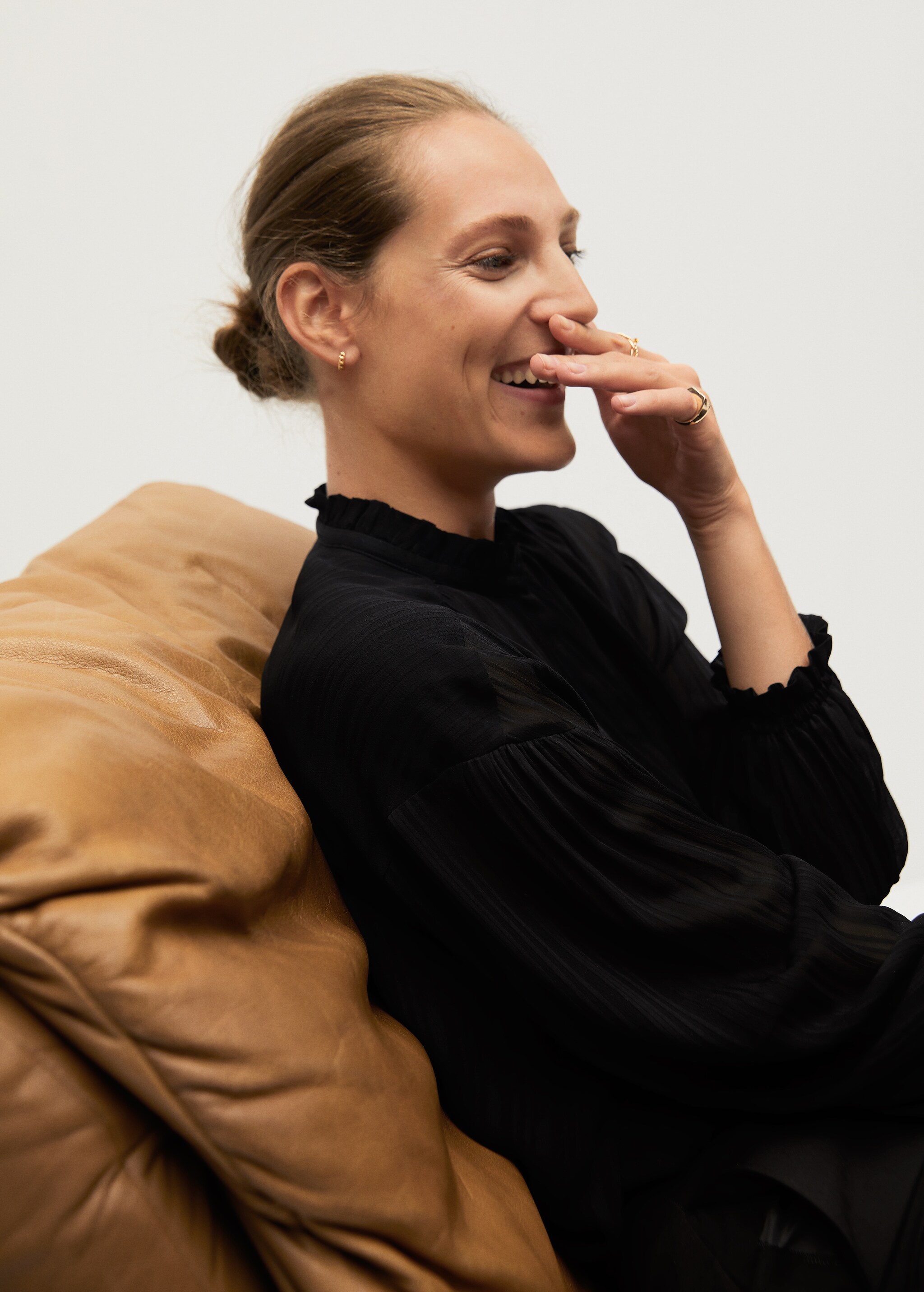 Sheer striped blouse - Details of the article 2