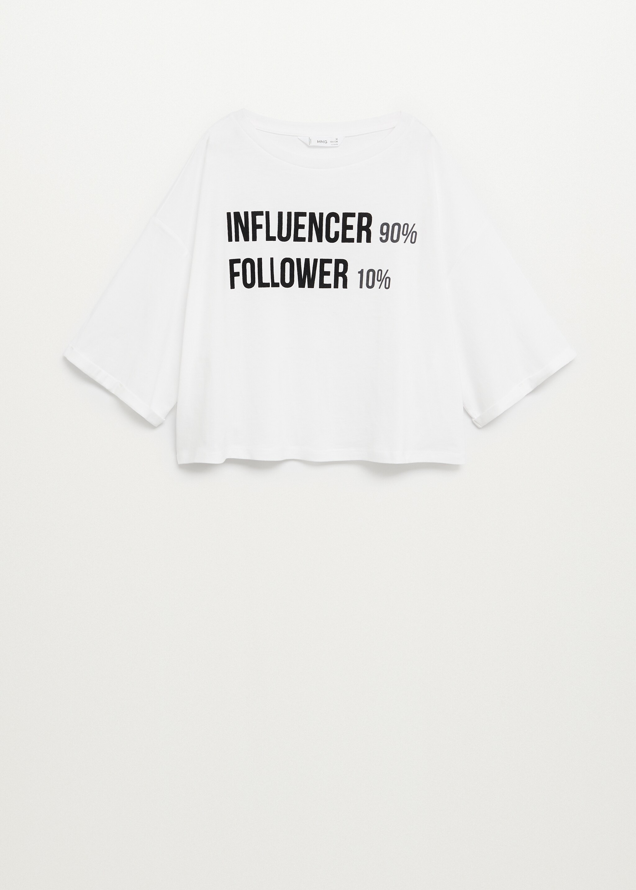 Camiseta crop mensaje - Artículo sin modelo