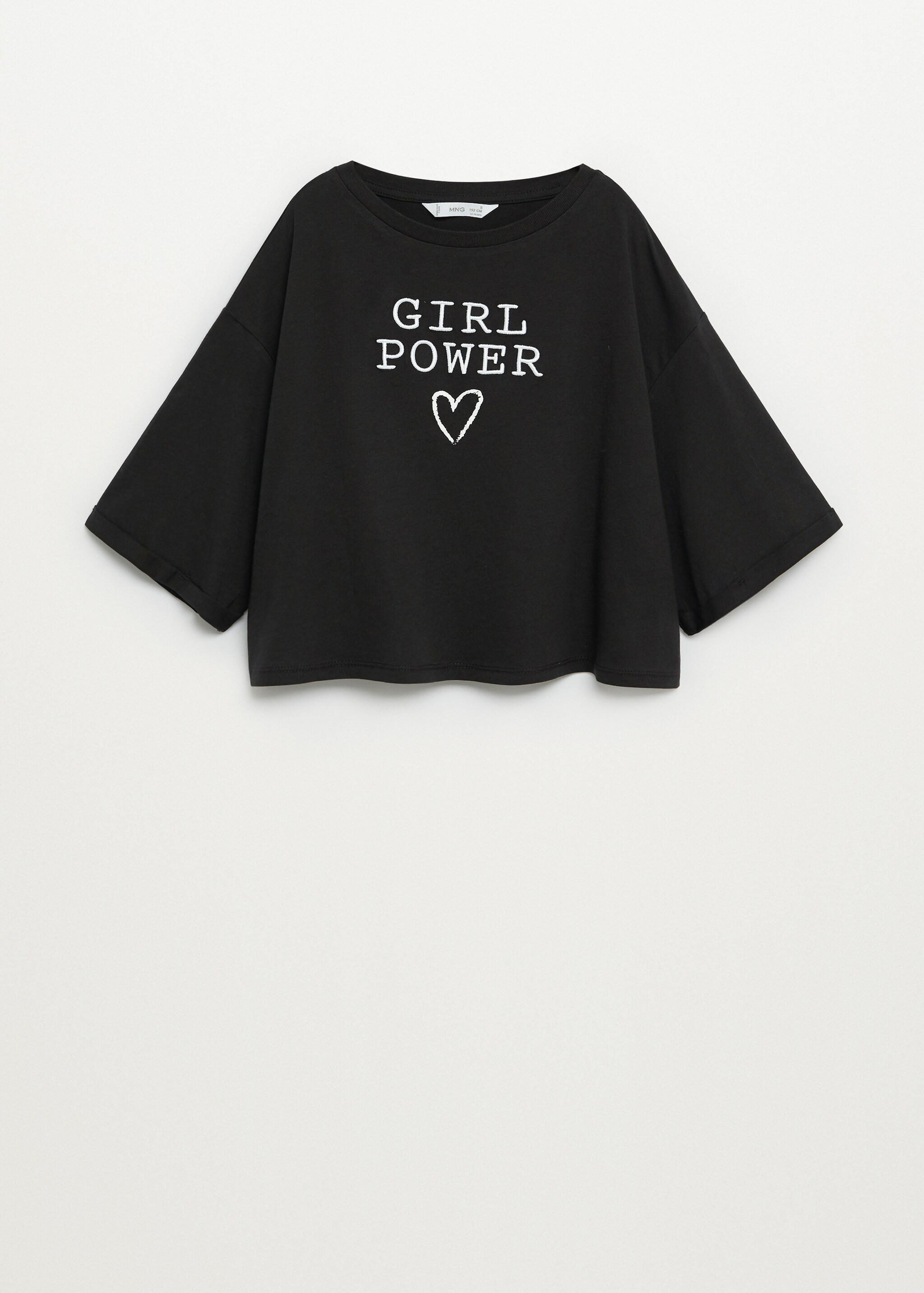 Camiseta crop mensaje - Artículo sin modelo