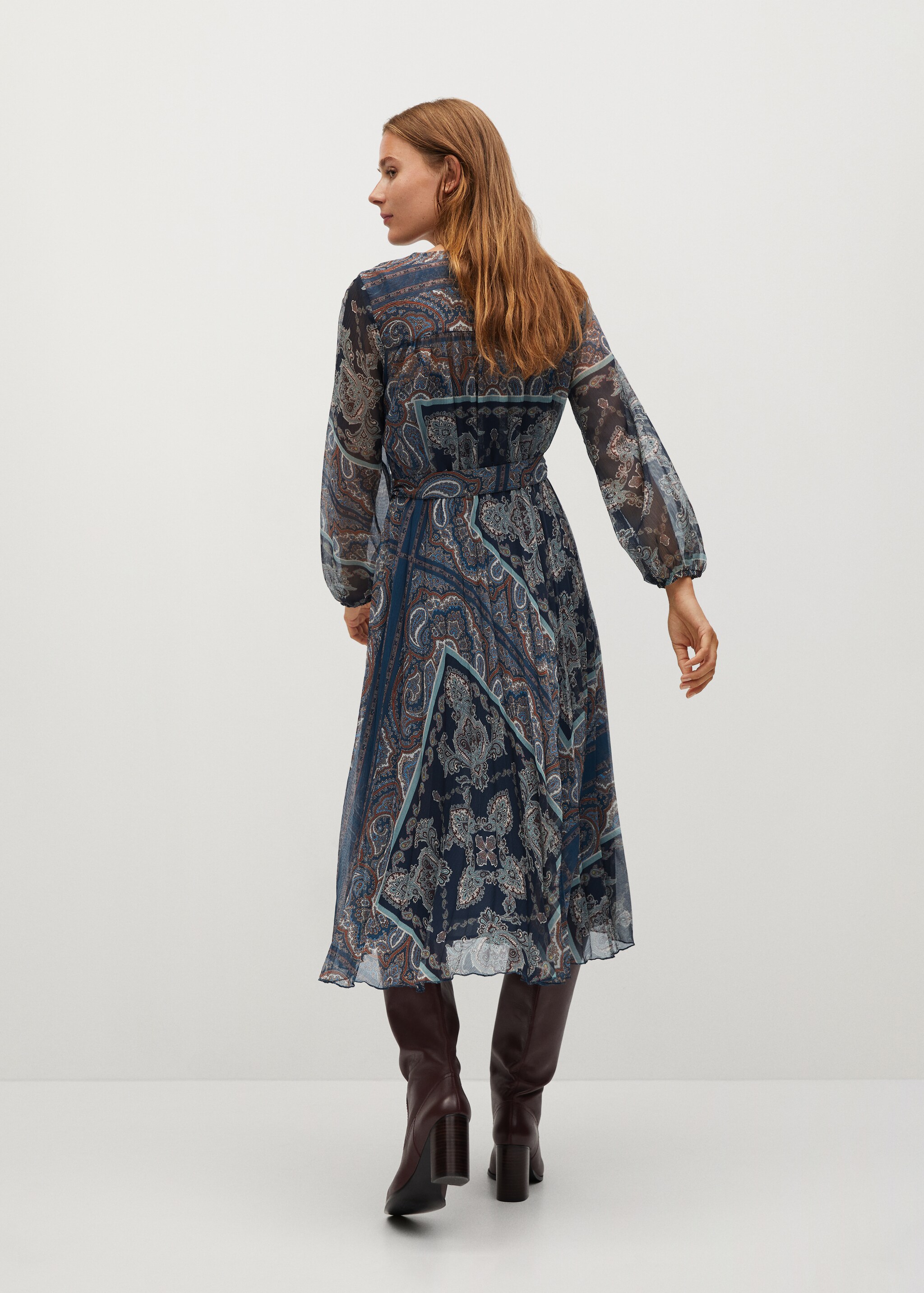 Vestido fluido estampado - Reverso del artículo