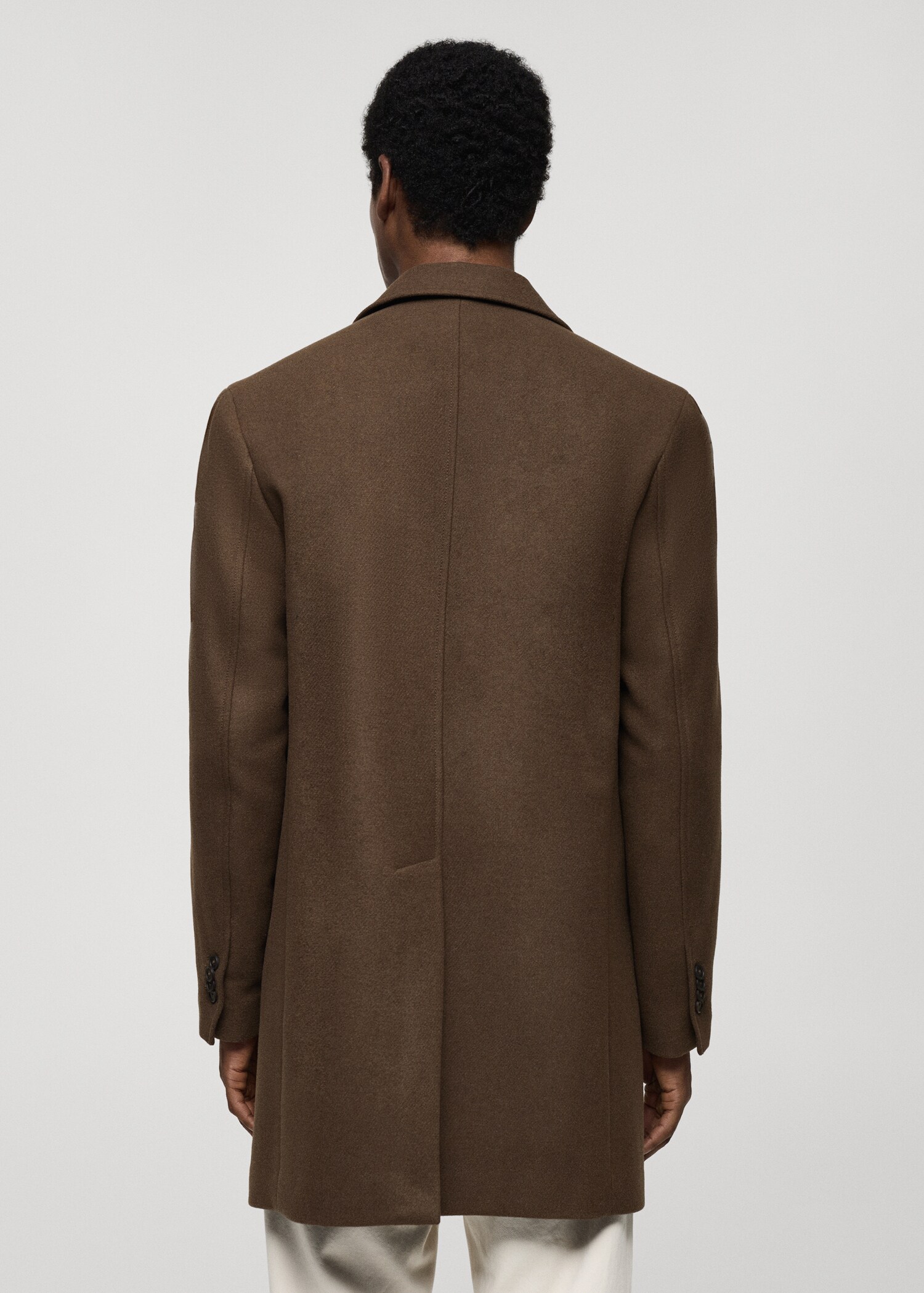 Lightweight recycled wool coat - Reverse of the article