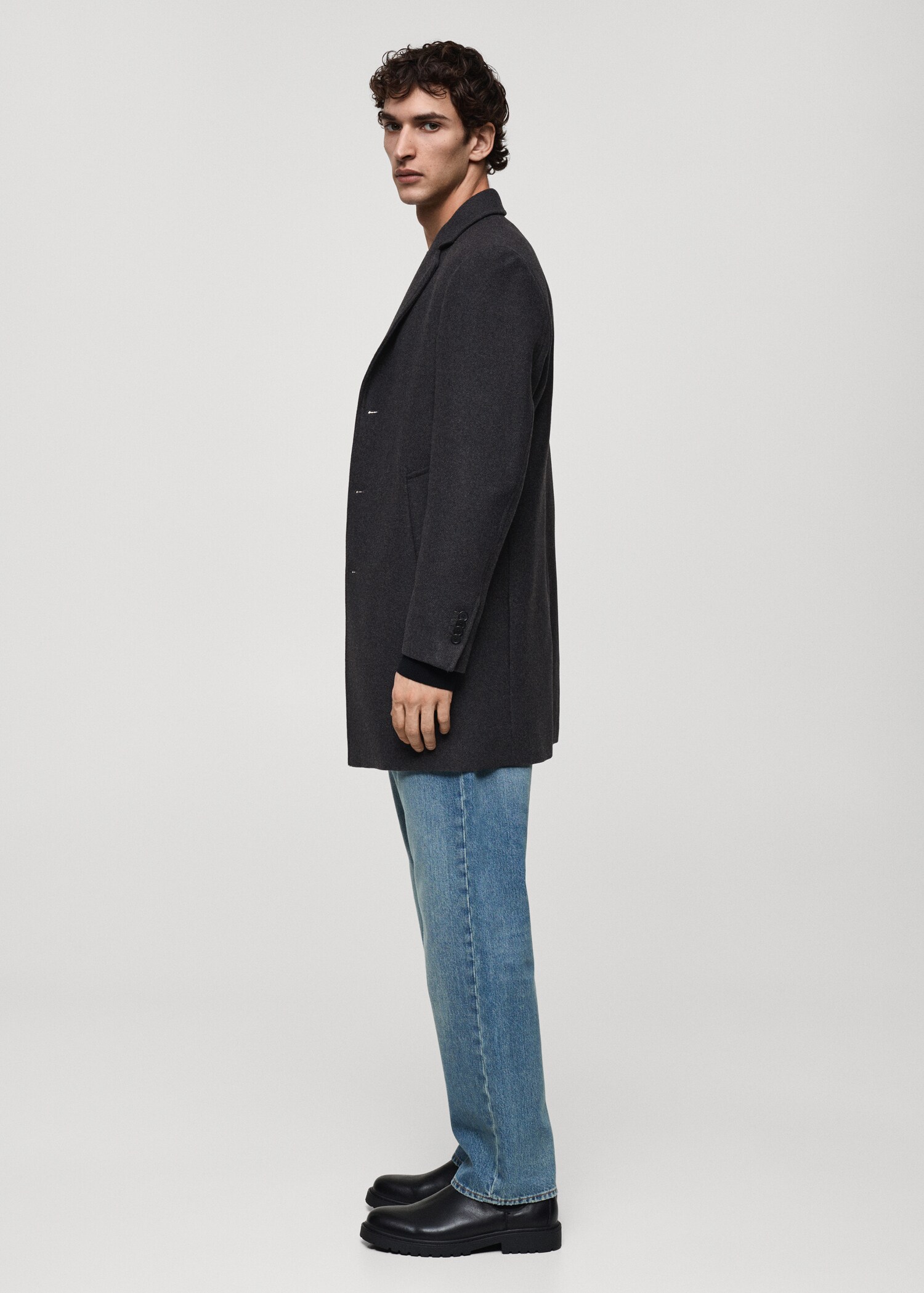 Lightweight recycled wool coat - Details of the article 2
