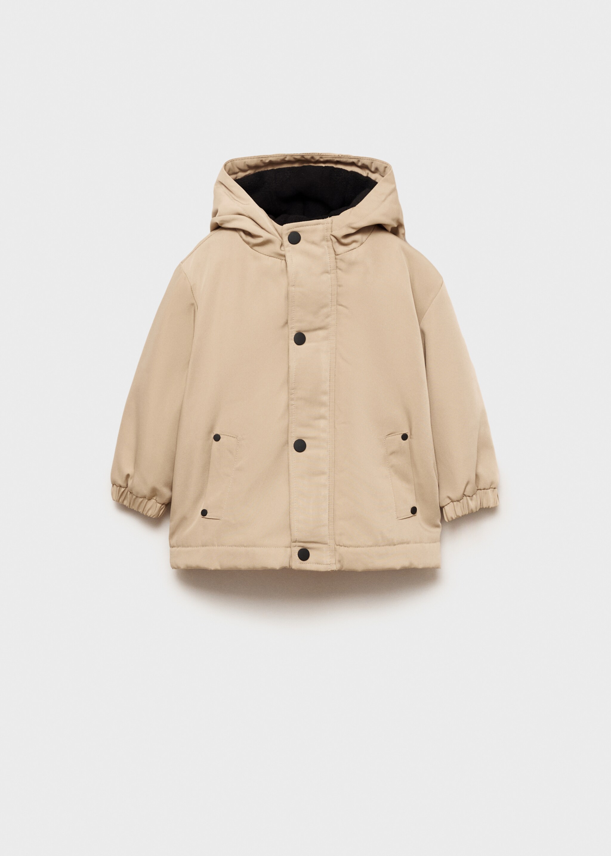 Hooded coat - Article without model, Sand. Ref: 77045966-00.