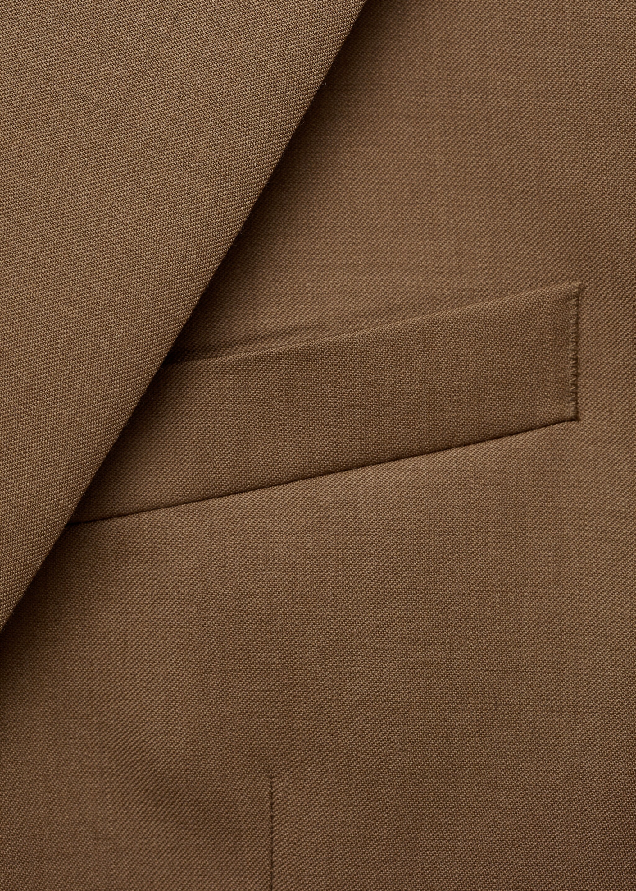 Sacou de costum slim fit de lână virgină 100 % - Detaliu al articolului 0, Maro. Ref: 77045971-00.