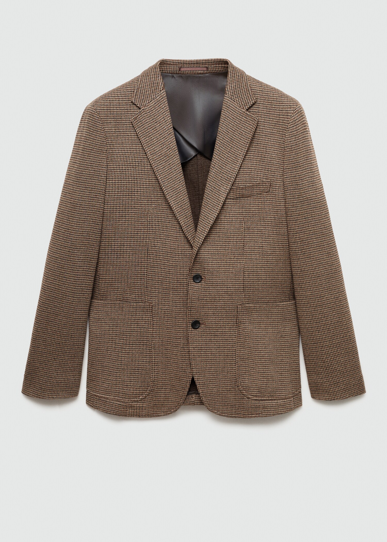 Slim Fit-Sakko mit Mikro-Hahnentrittmuster - Artikel ohne Model