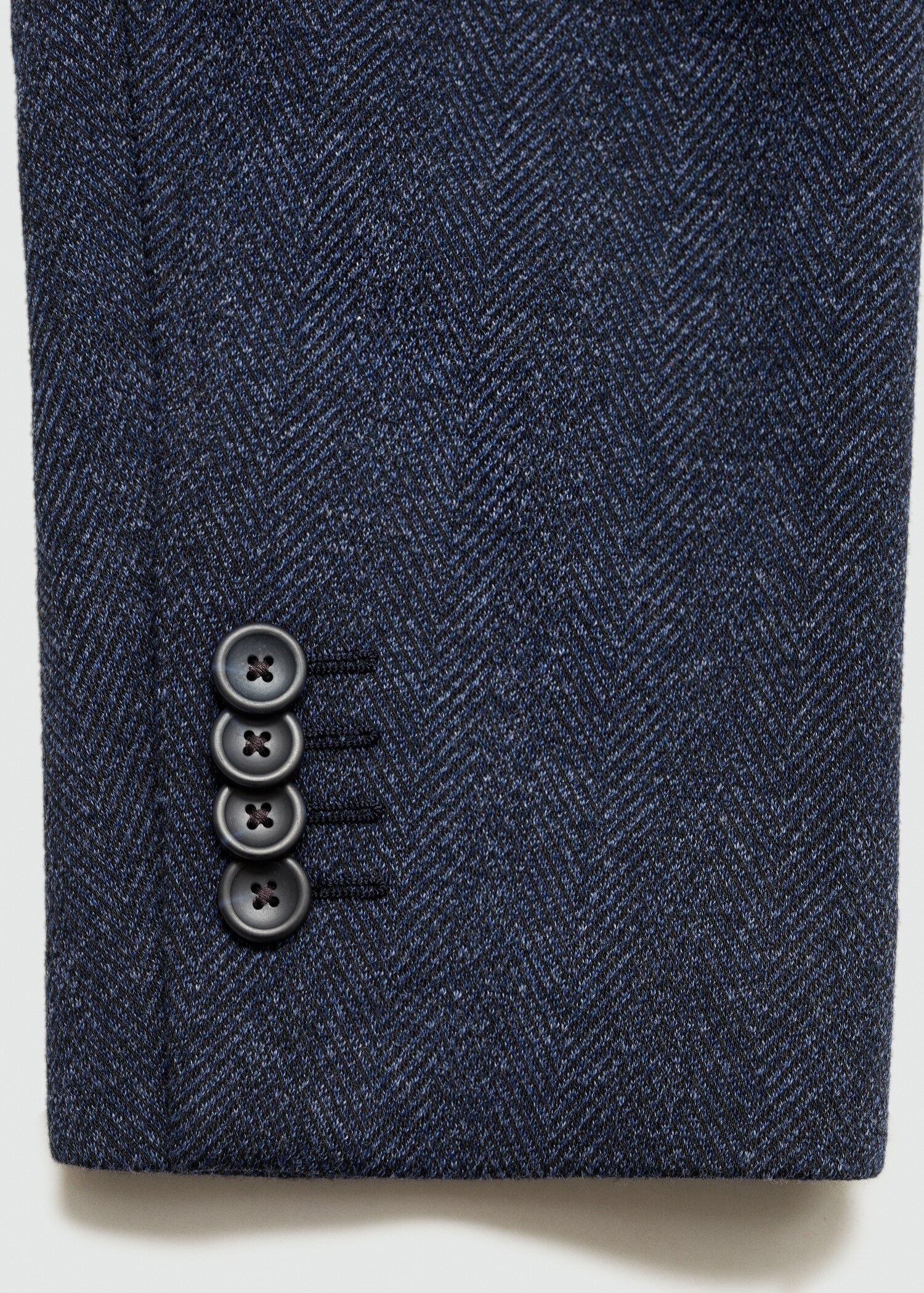 Slim Fit-Sakko mit Fischgrätmuster - Detail des Artikels 0