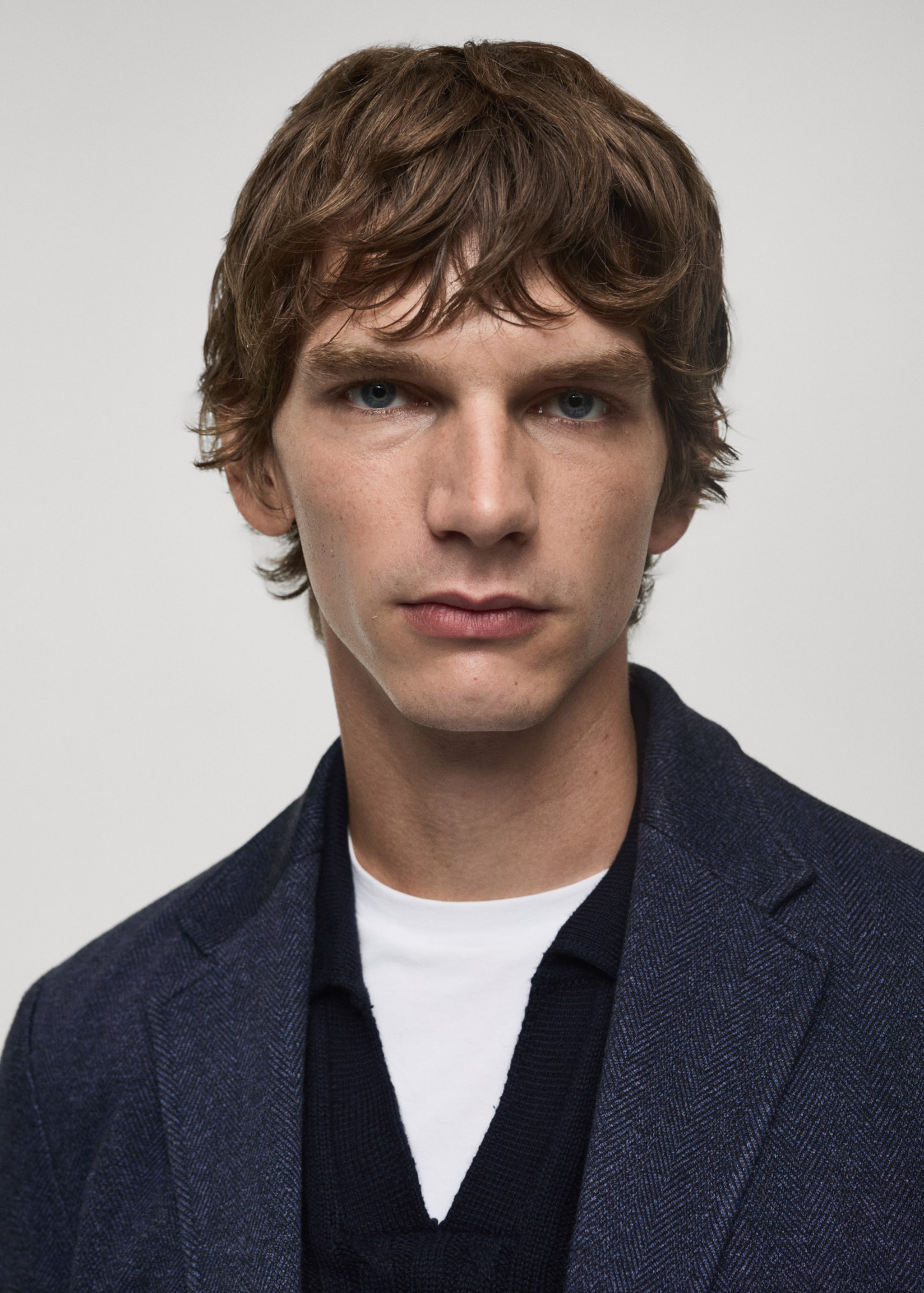 Americana espiga slim fit - Detall de l'article 1, Blau marí fosc. Ref: 77045973-00.