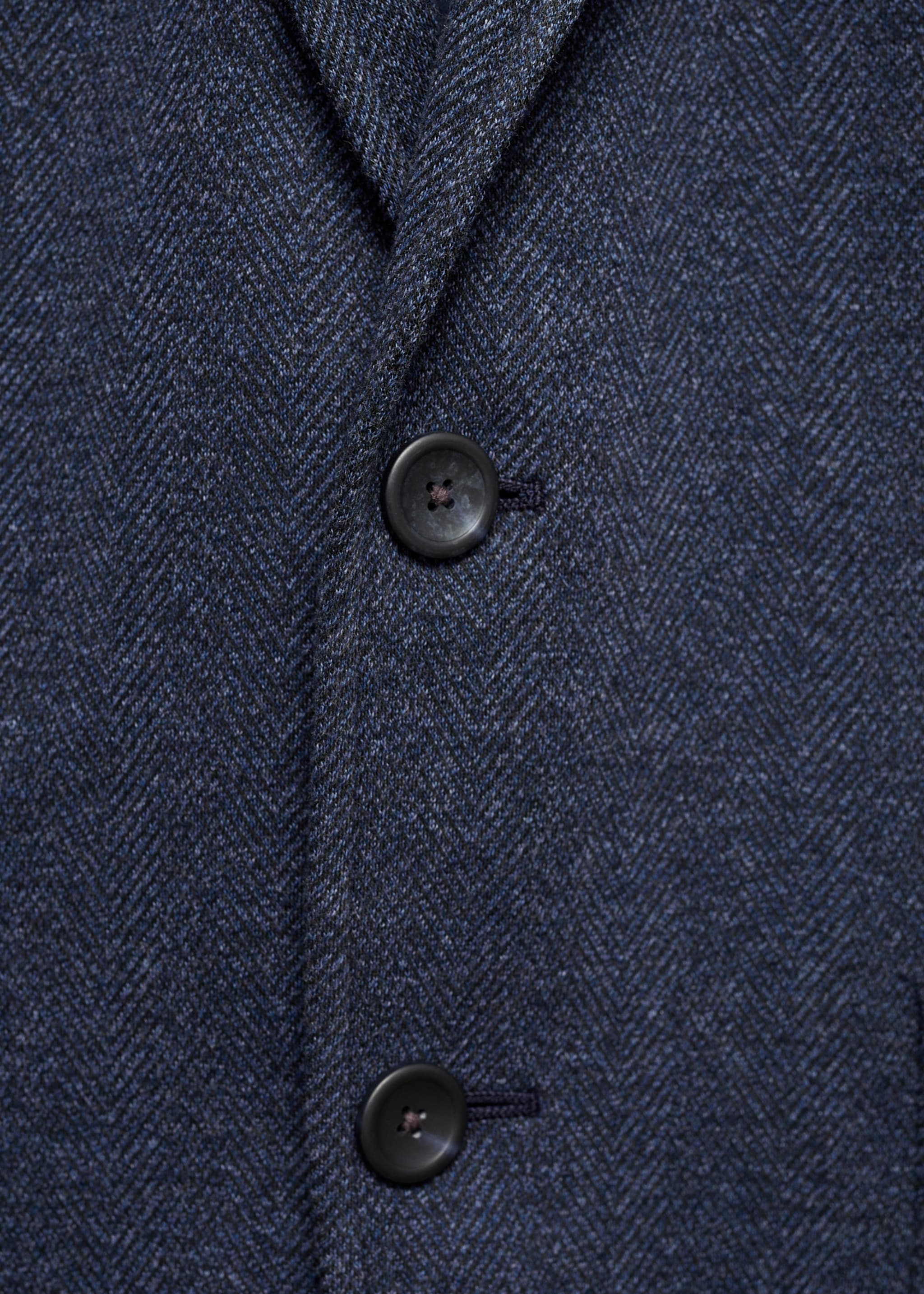 Americana espiga slim fit - Detall de l'article 8, Blau marí fosc. Ref: 77045973-00.
