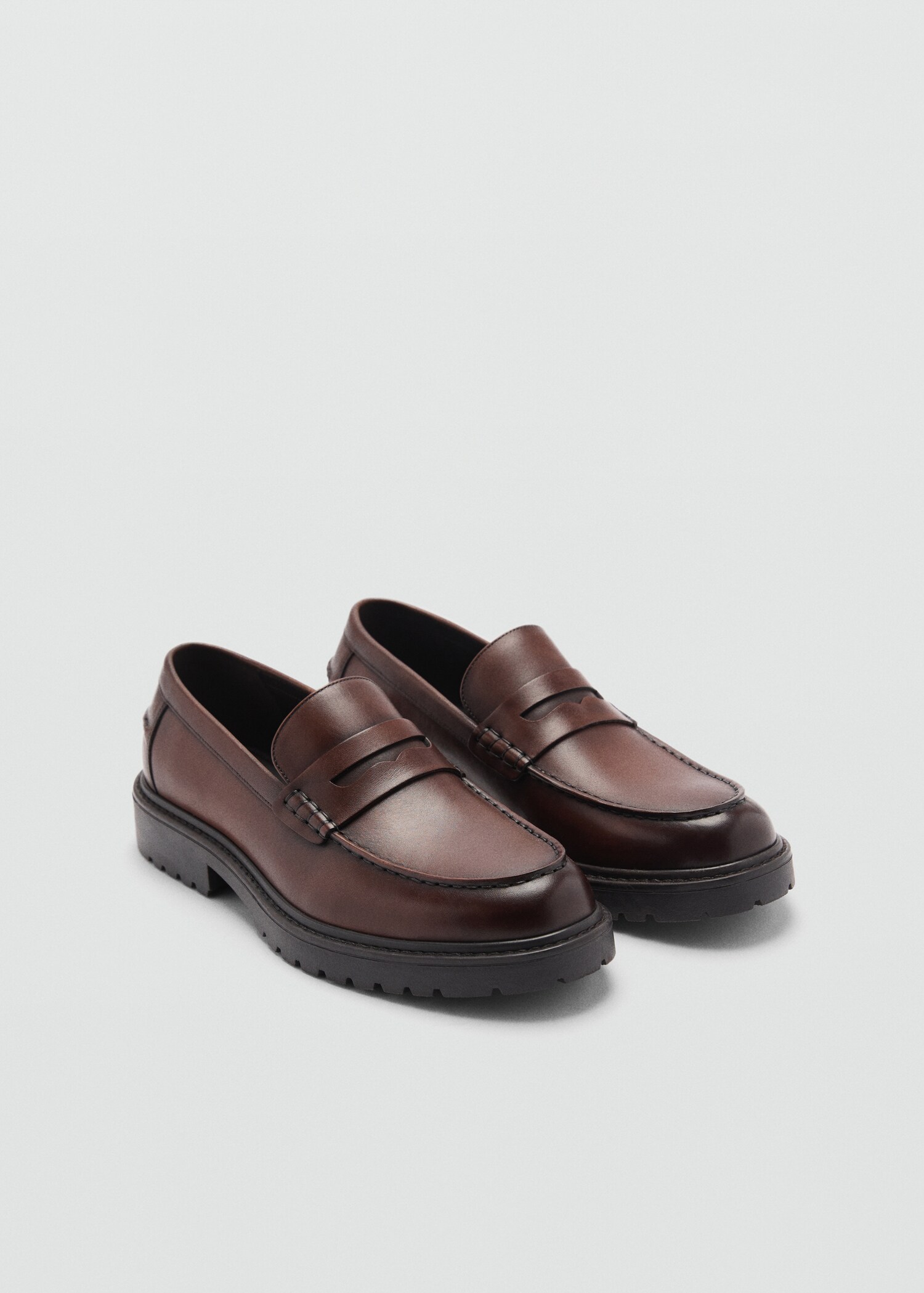 Leather penny loafers - Medium plane