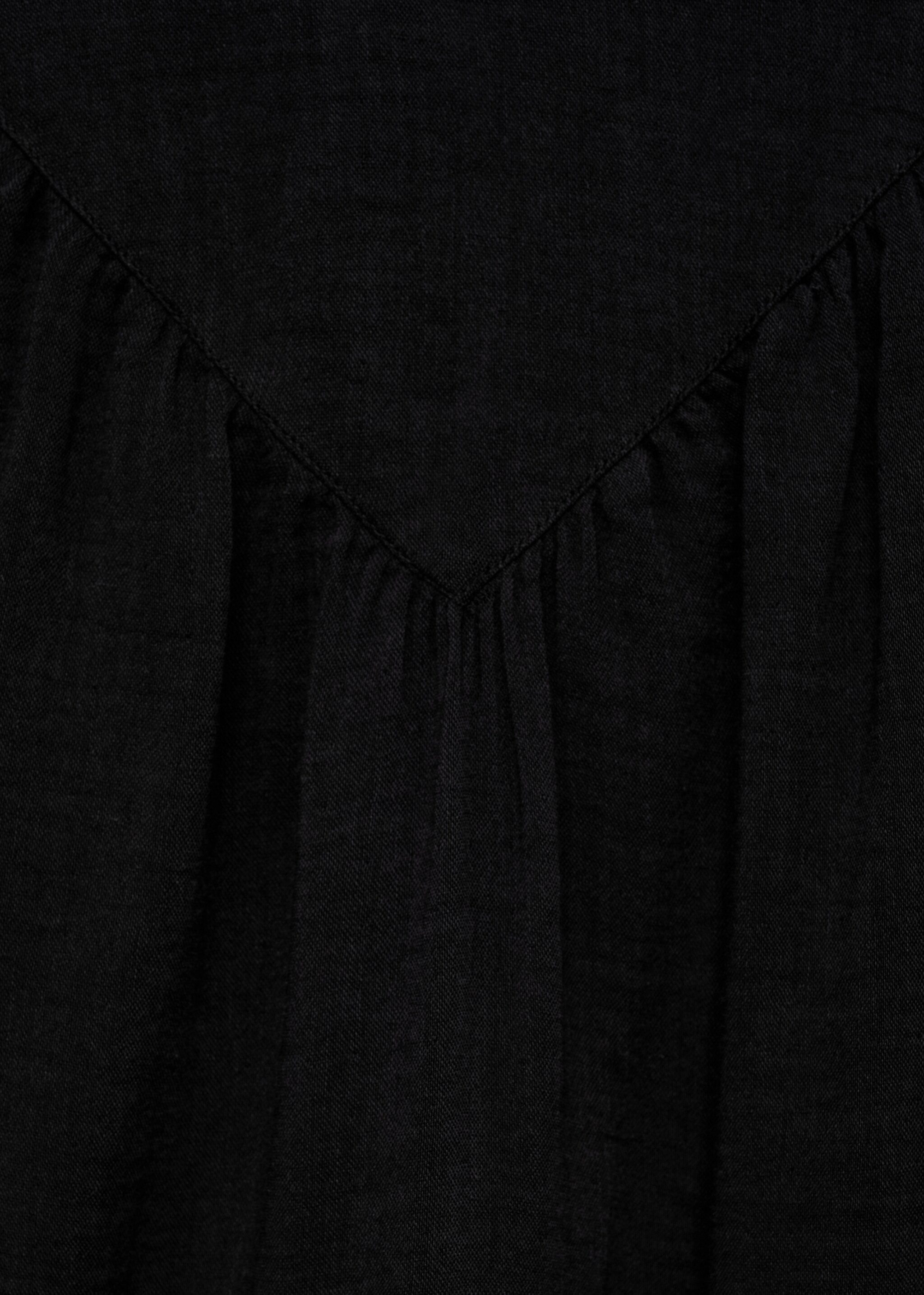 Bluse mit Raffdetails - Detail des Artikels 8, Schwarz. Ref: 77045987-00.