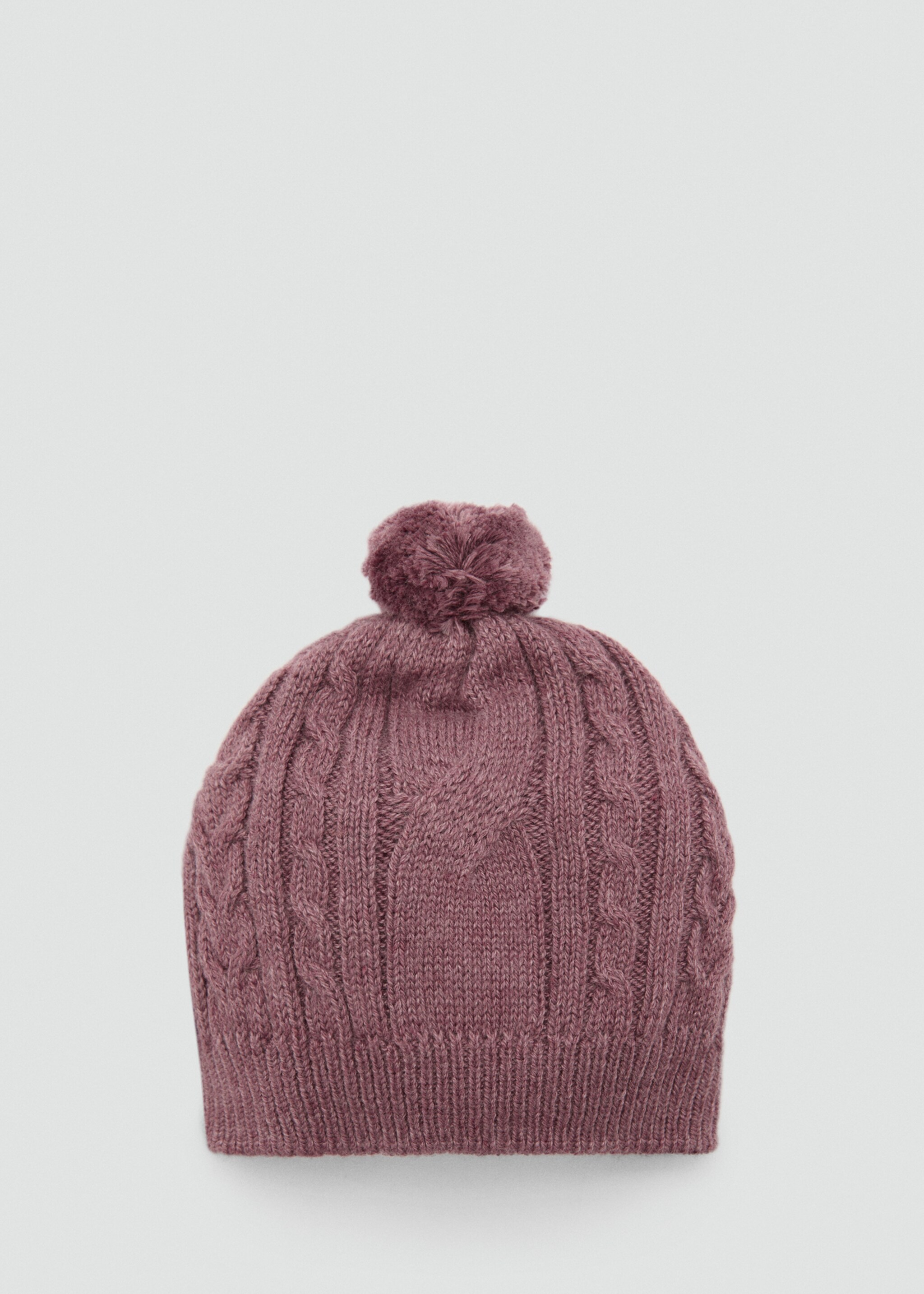 Bonnet maille torsadée pompon - Article sans modèle