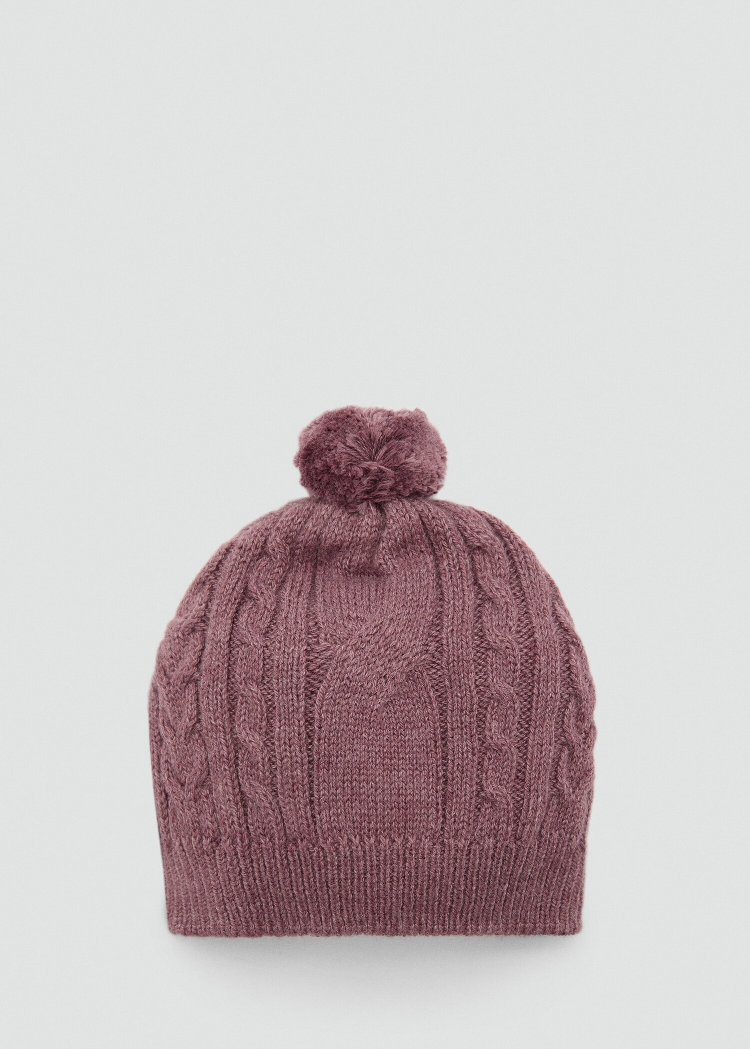 Knitted braided pompom hat - Article without model