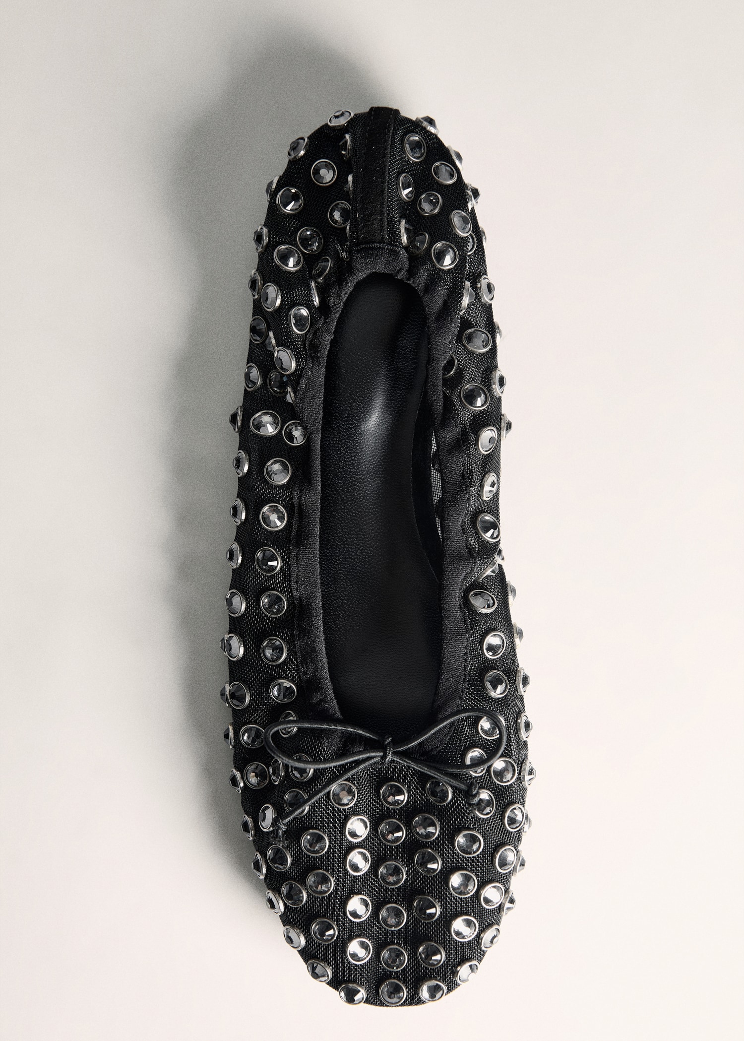Studded mesh ballerina shoes Women MANGO OUTLET USA