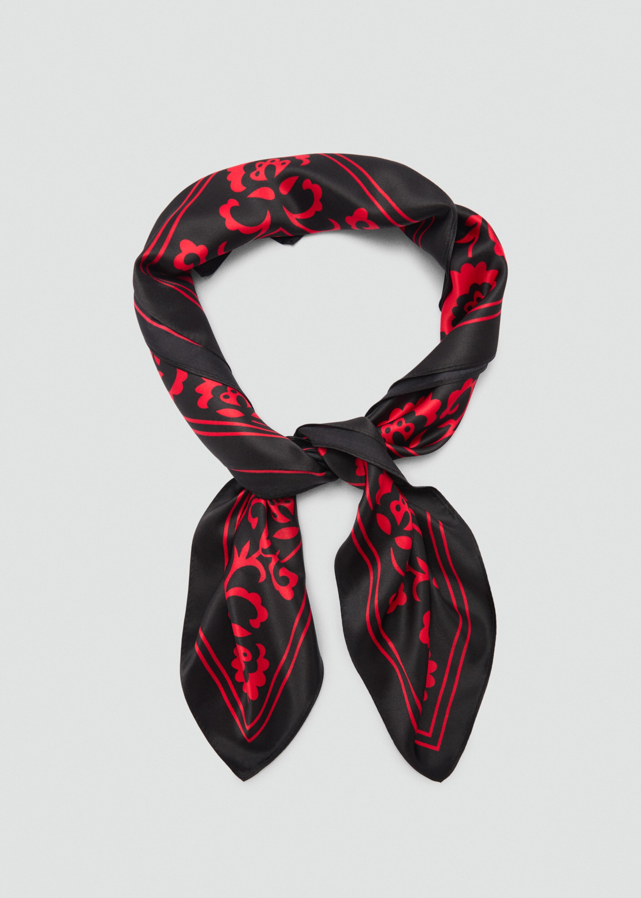 Printed satin scarf - Details of the article 1