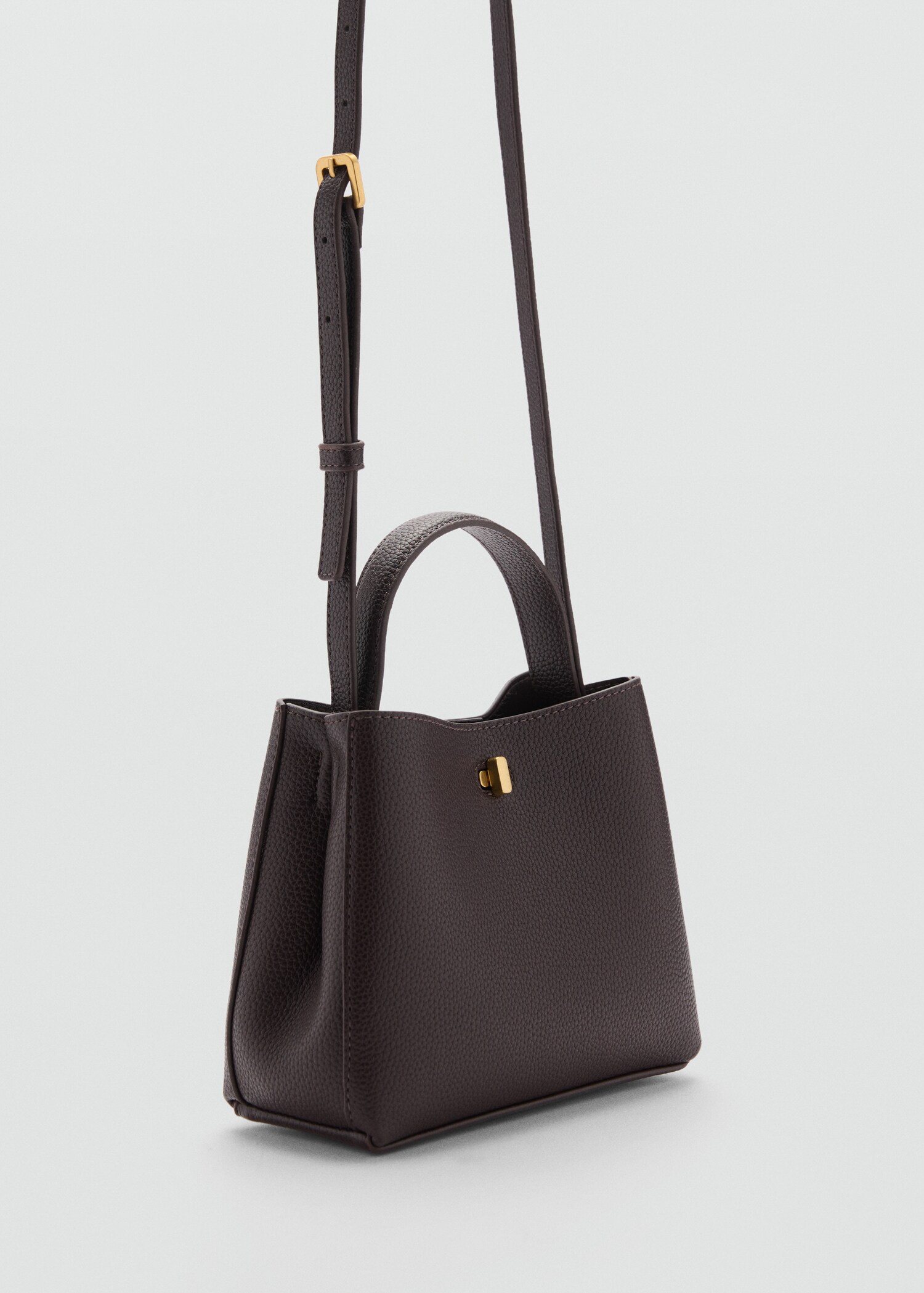 Mini sac cabas détail métallique - Plan moyen