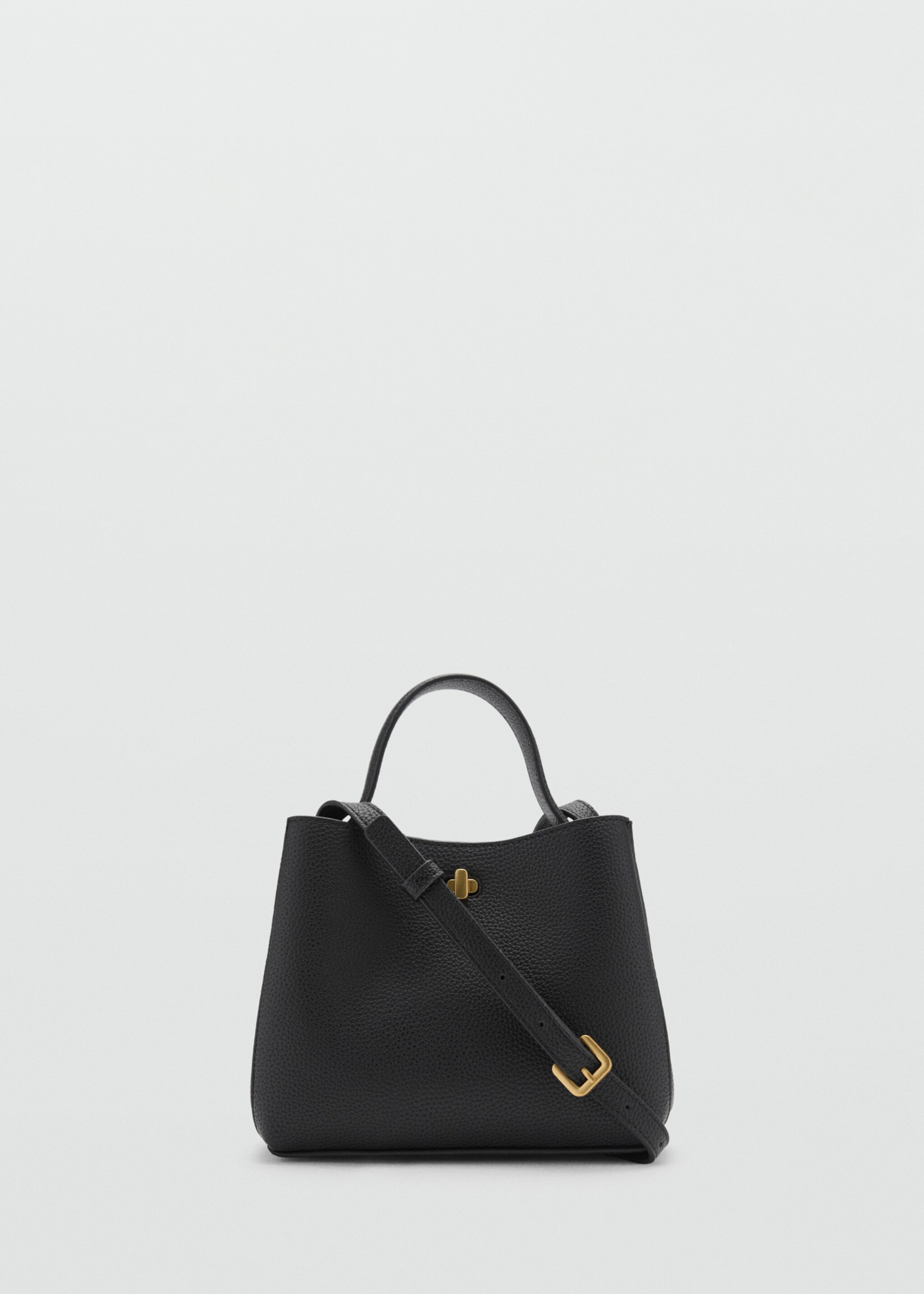 Mini shopper torba s metalik detaljem - Artikl bez modela, Crna. Ref: 77046000-00.