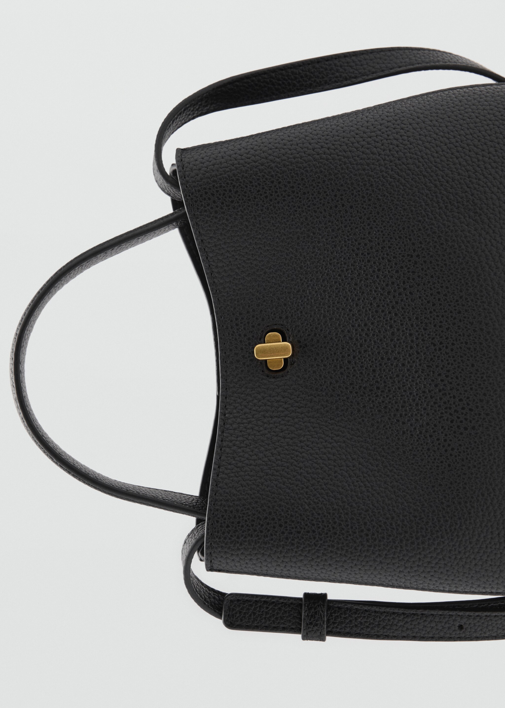 Mini shopper torba s metalik detaljem - Detalji artikla 2, Crna. Ref: 77046000-00.