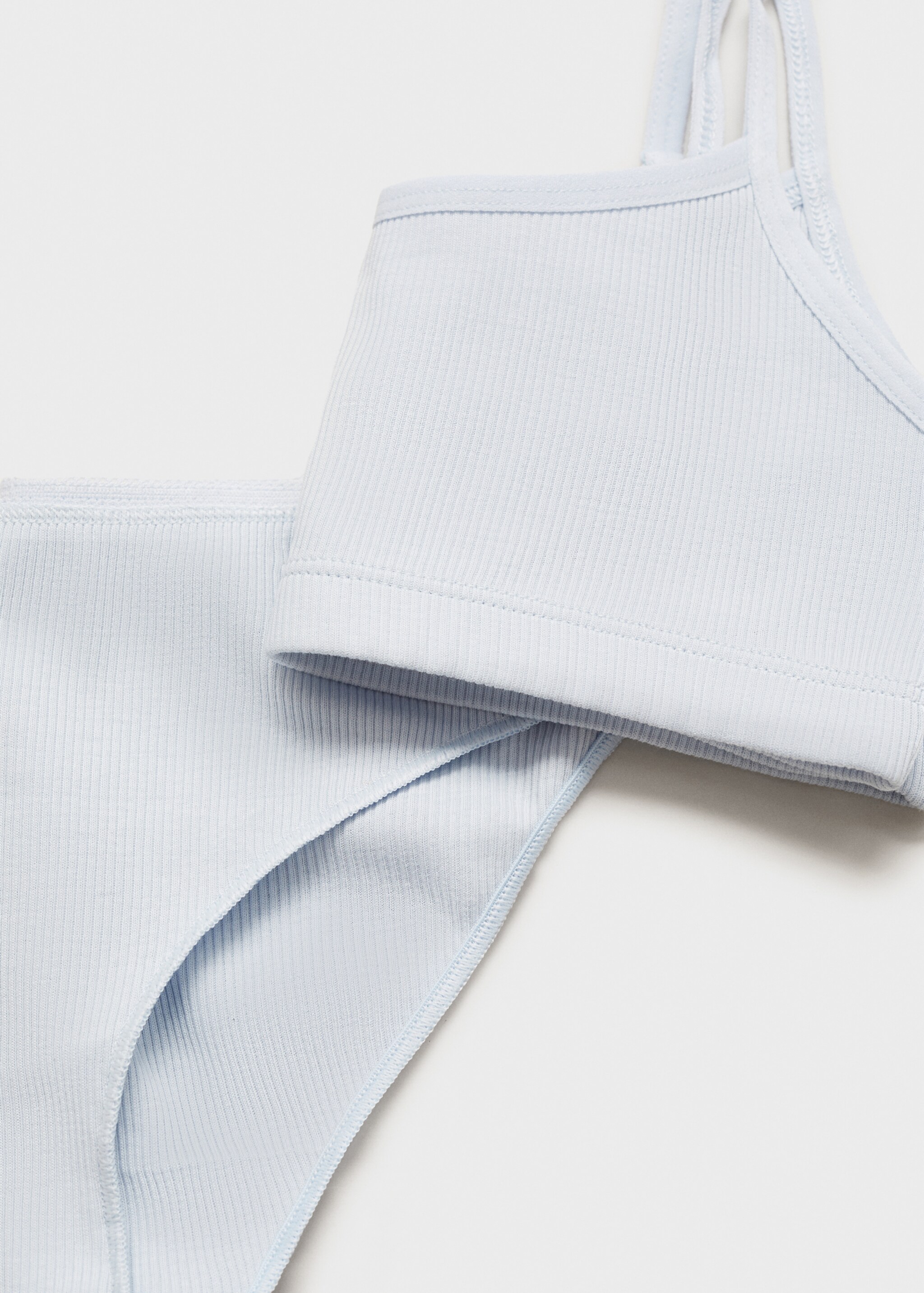 Cotton underwear set - Details of the article 0, Sky Blue. Ref: 77046005-00.