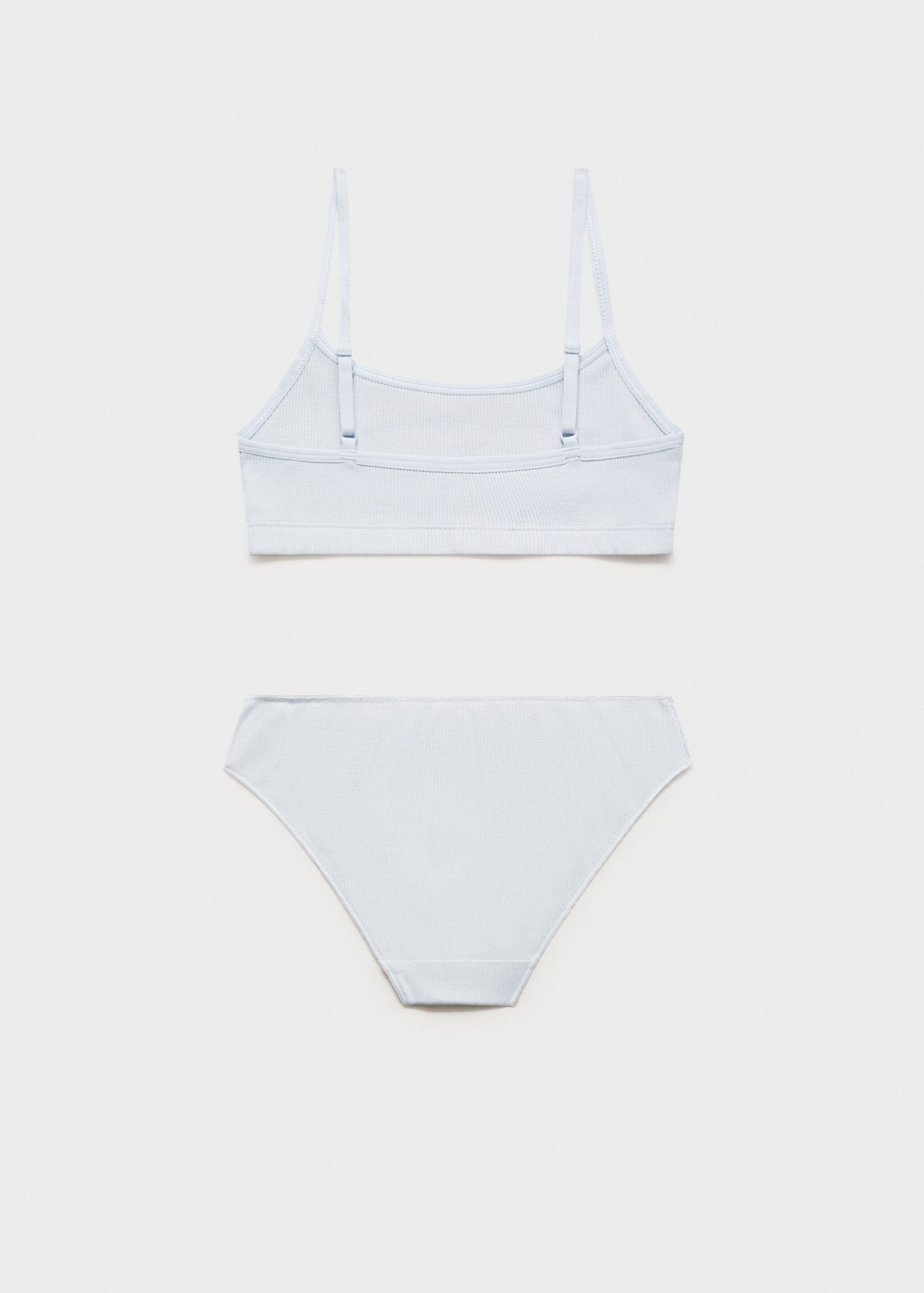 Cotton underwear set - Reverse of the article, Sky Blue. Ref: 77046005-00.