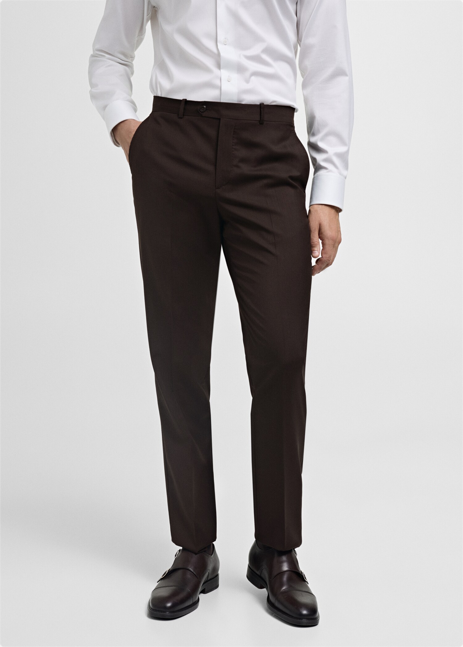 Pantalon costume Venecia 100 % laine vierge - Plan moyen