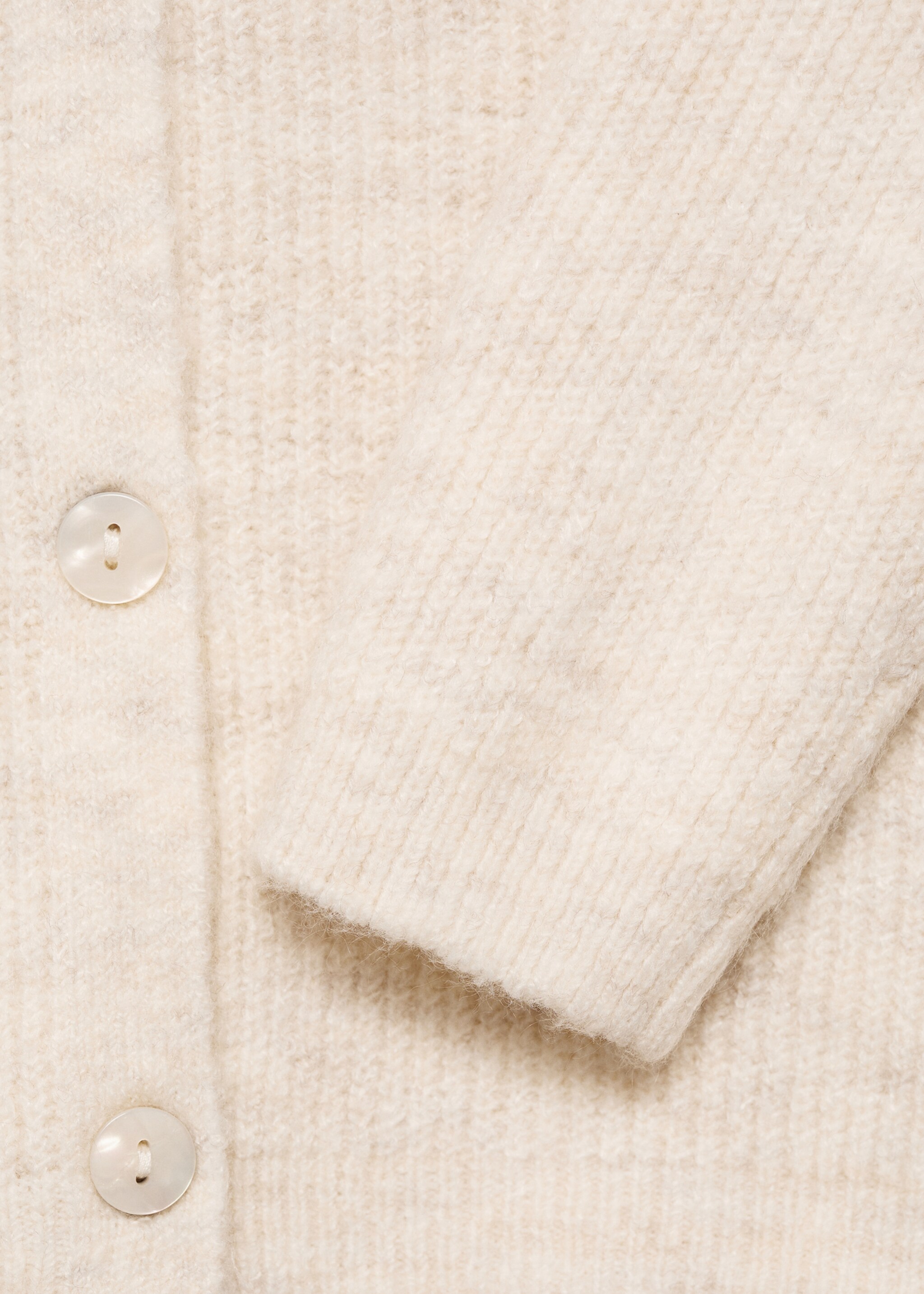 Cardigan côtelé boutons - Détail de l'article 0, Beige. Ref: 77046338-00.