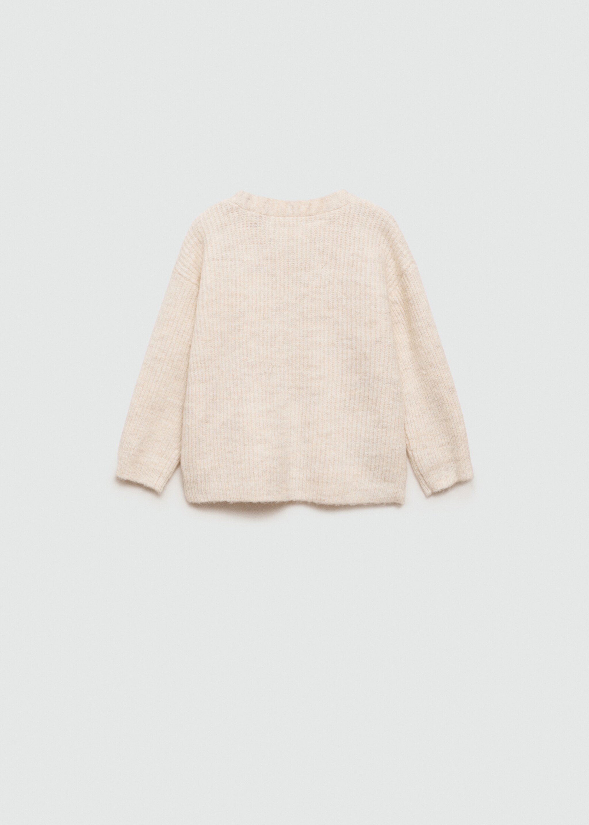 Cardigan côtelé boutons - Verso de l’article, Beige. Ref: 77046338-00.
