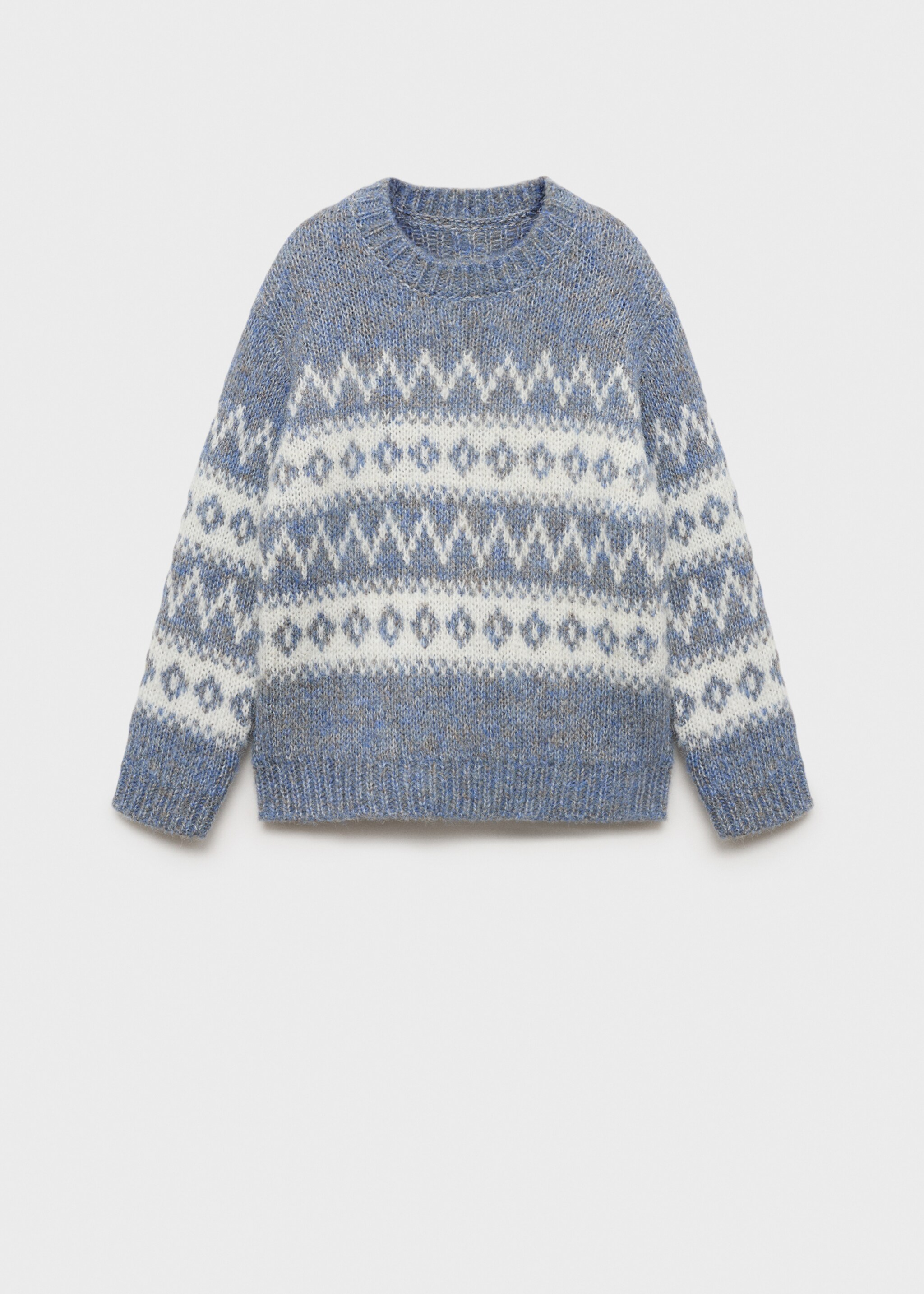 Pull-over jacquard - Article sans modèle, Bleu. Ref: 77046339-00.