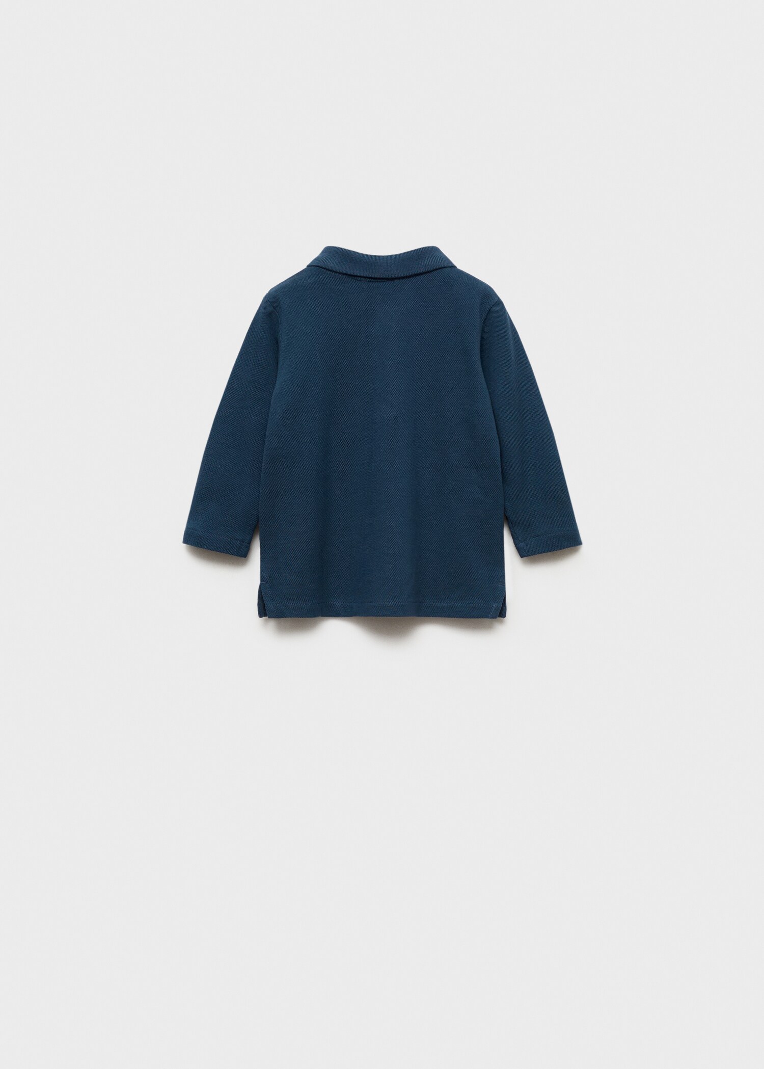 Long sleeves cotton polo - Reverse of the article