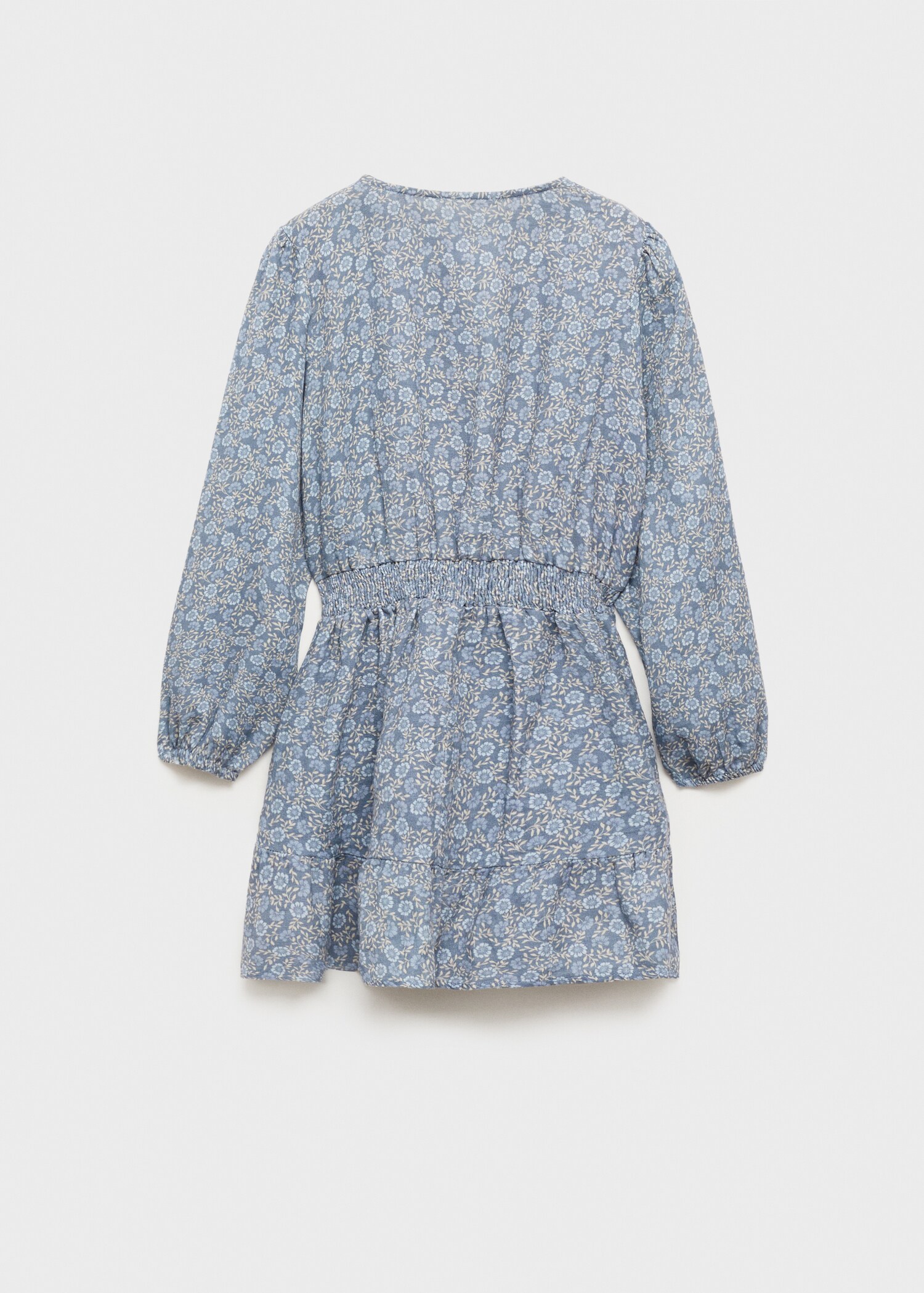 Florales Kleid mit Knöpfen - Rückseite des Artikels