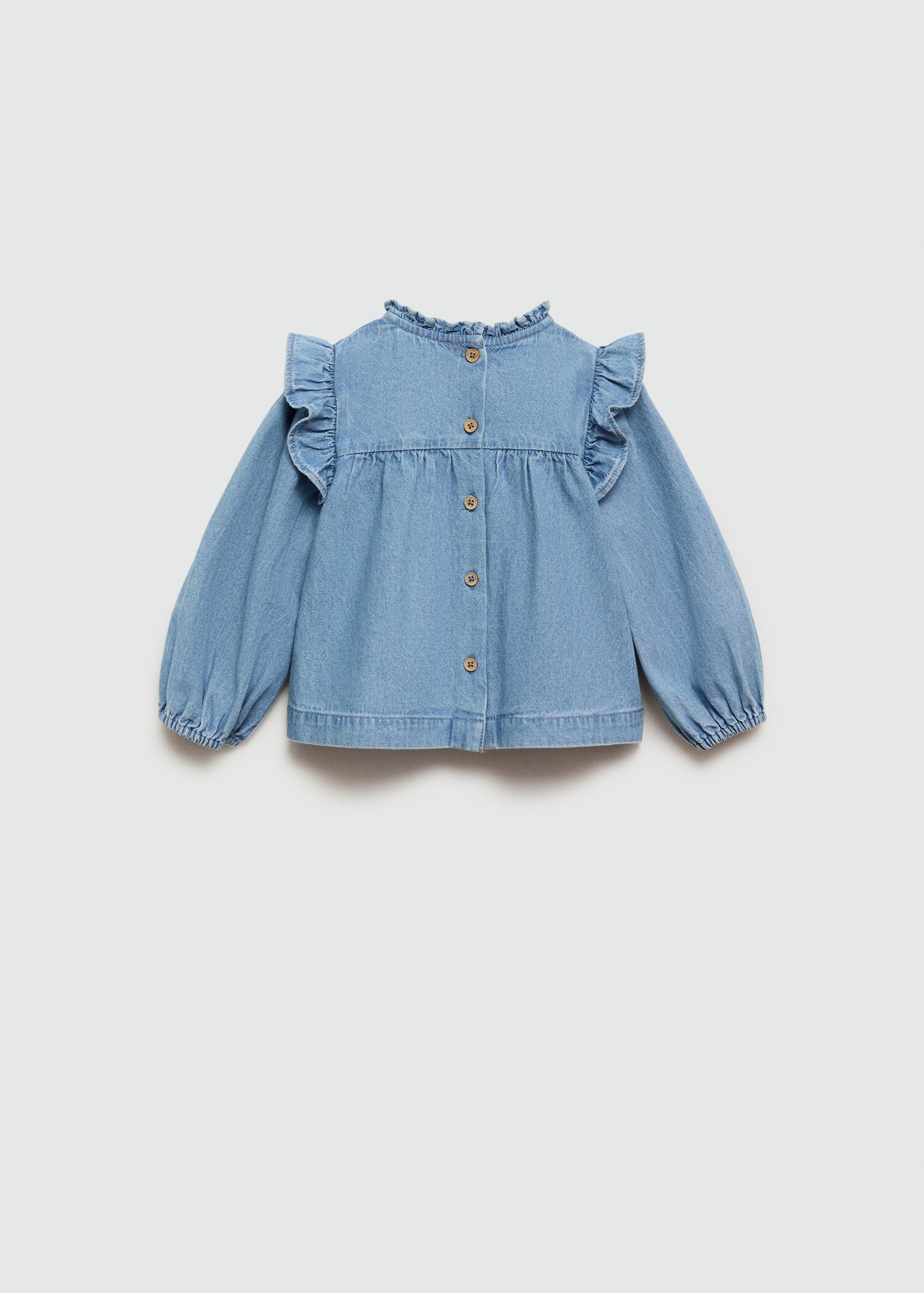 Blusa denim volante - Reverso del artículo
