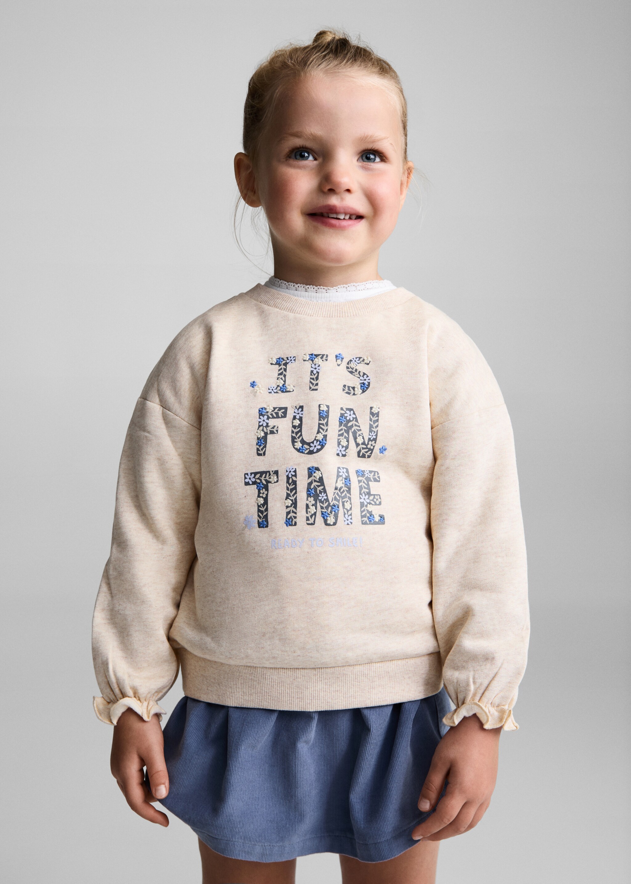 Printed cotton sweatshirt - Medium plane