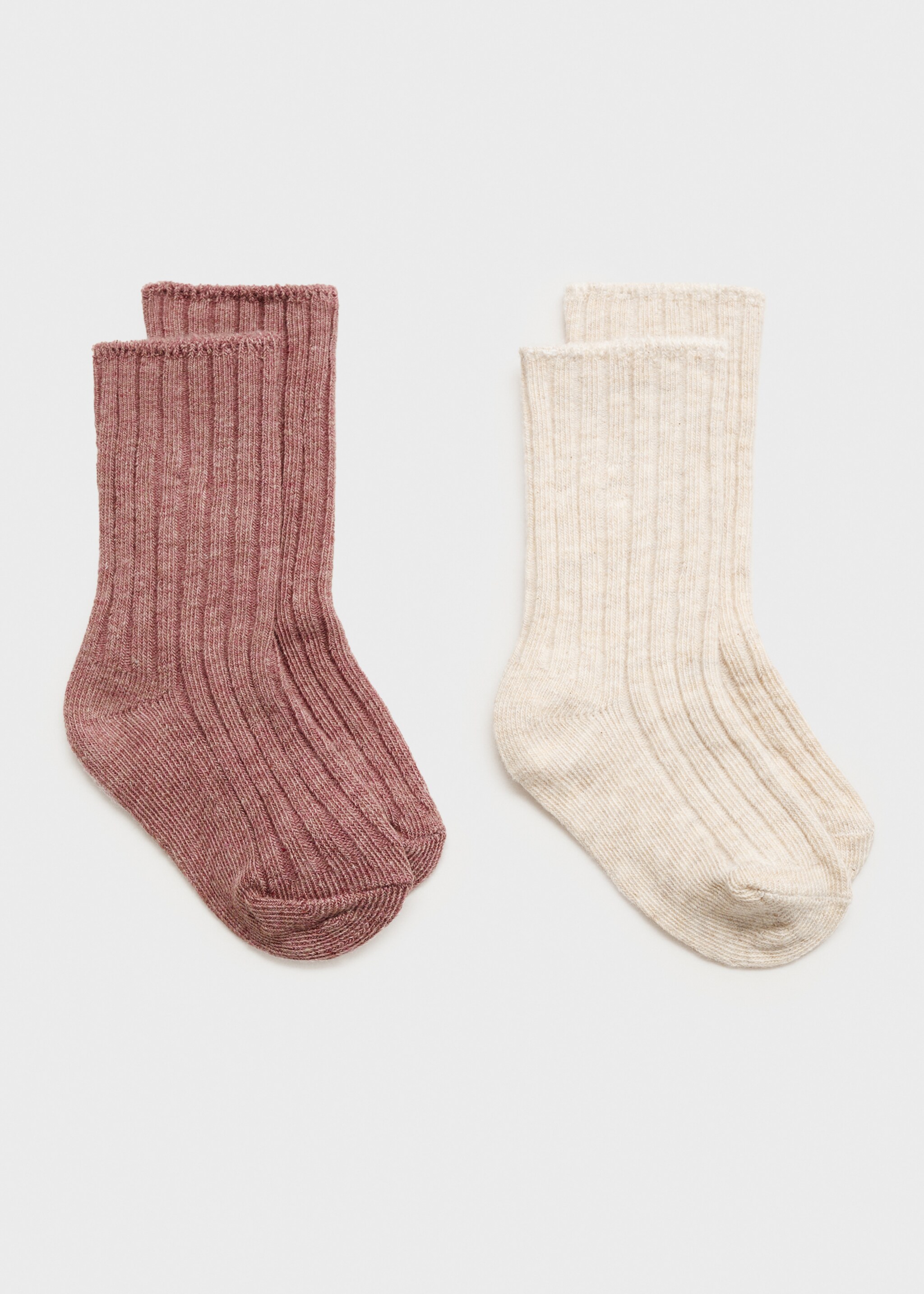 Pack 2 paires de chaussettes côtelées - Article sans modèle