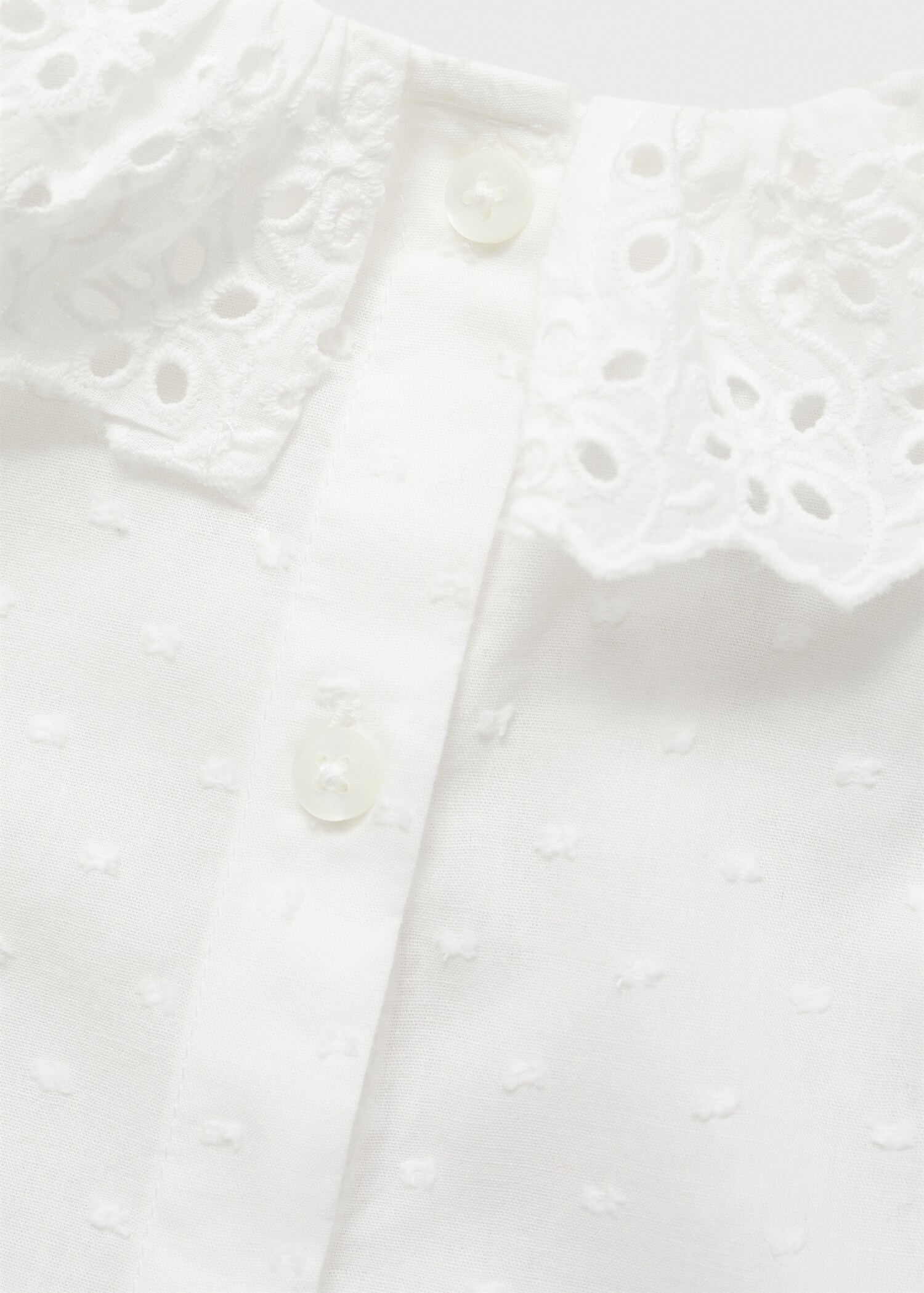 Baby-collar openwork shirt - Details of the article 8