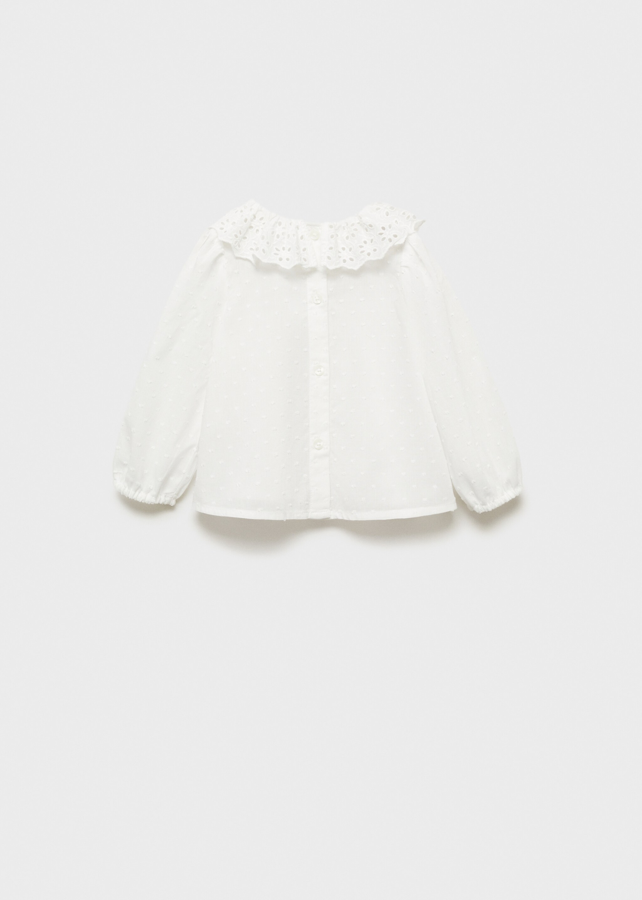 Opengewerkte blouse met peterpankraag - Achterkant van het artikel