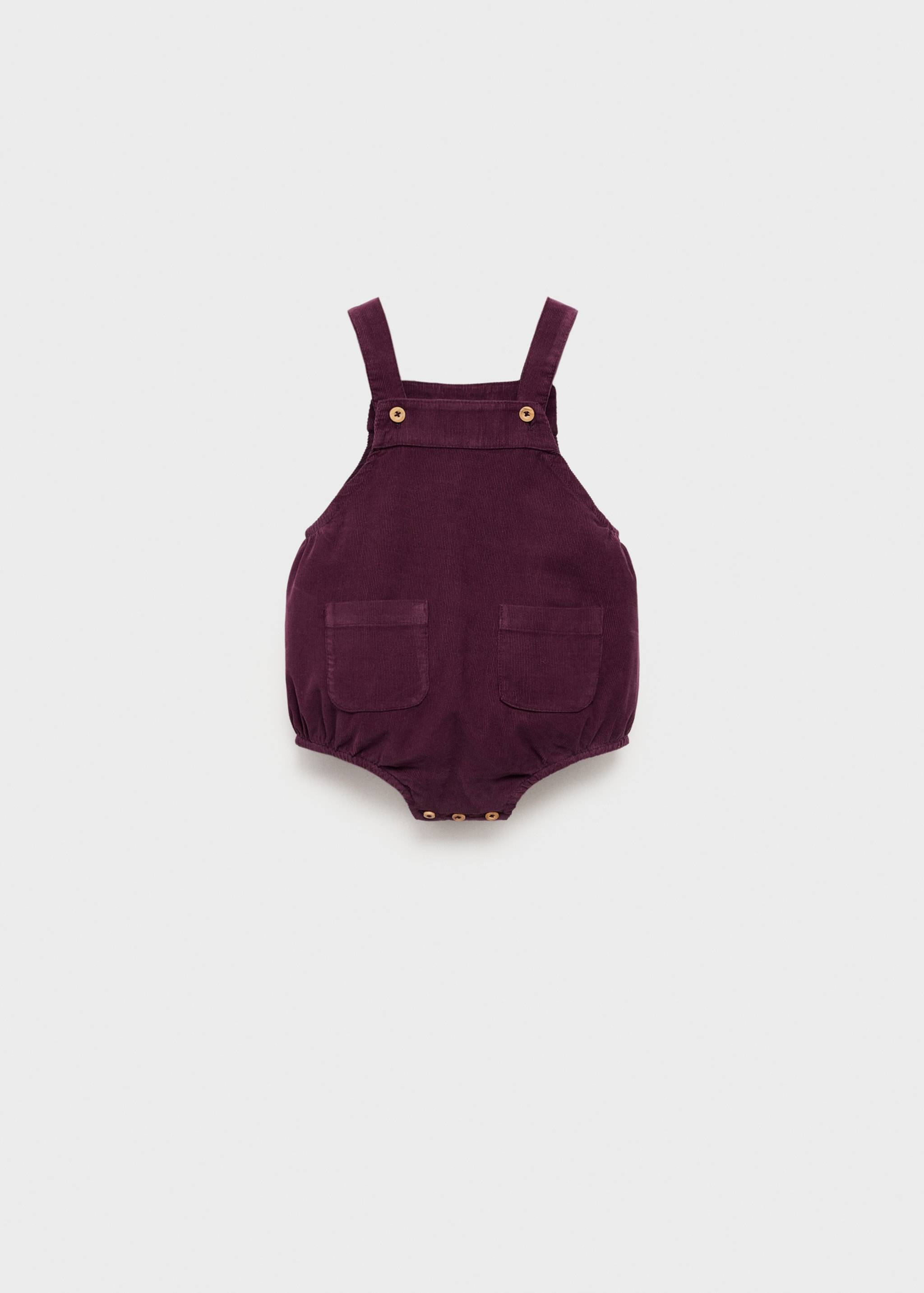Corduroy romper - Article without model, Burgundy. Ref: 77046354-00.