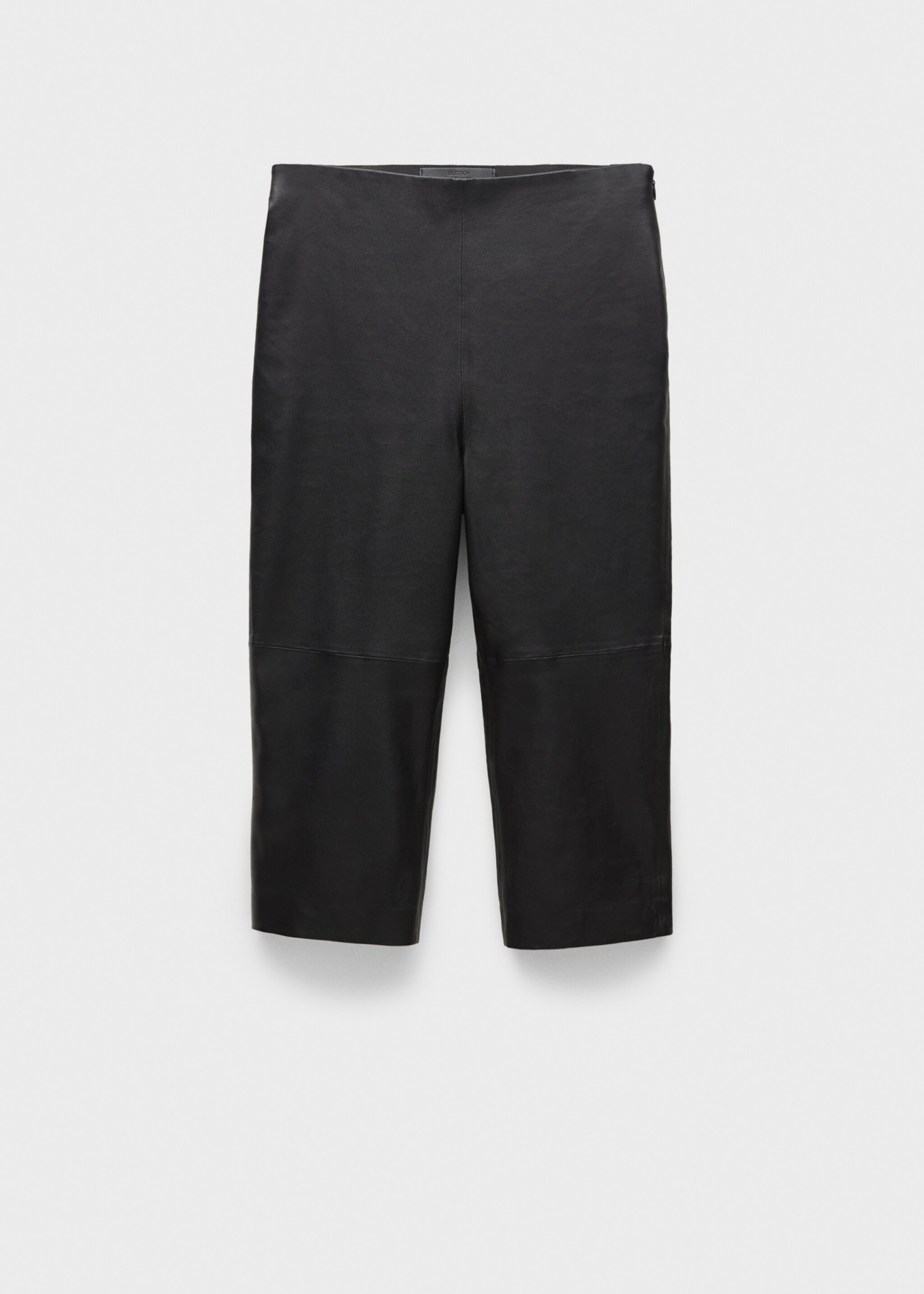 Capri leather leggings - Article without model, Black. Ref: 77046356-00.