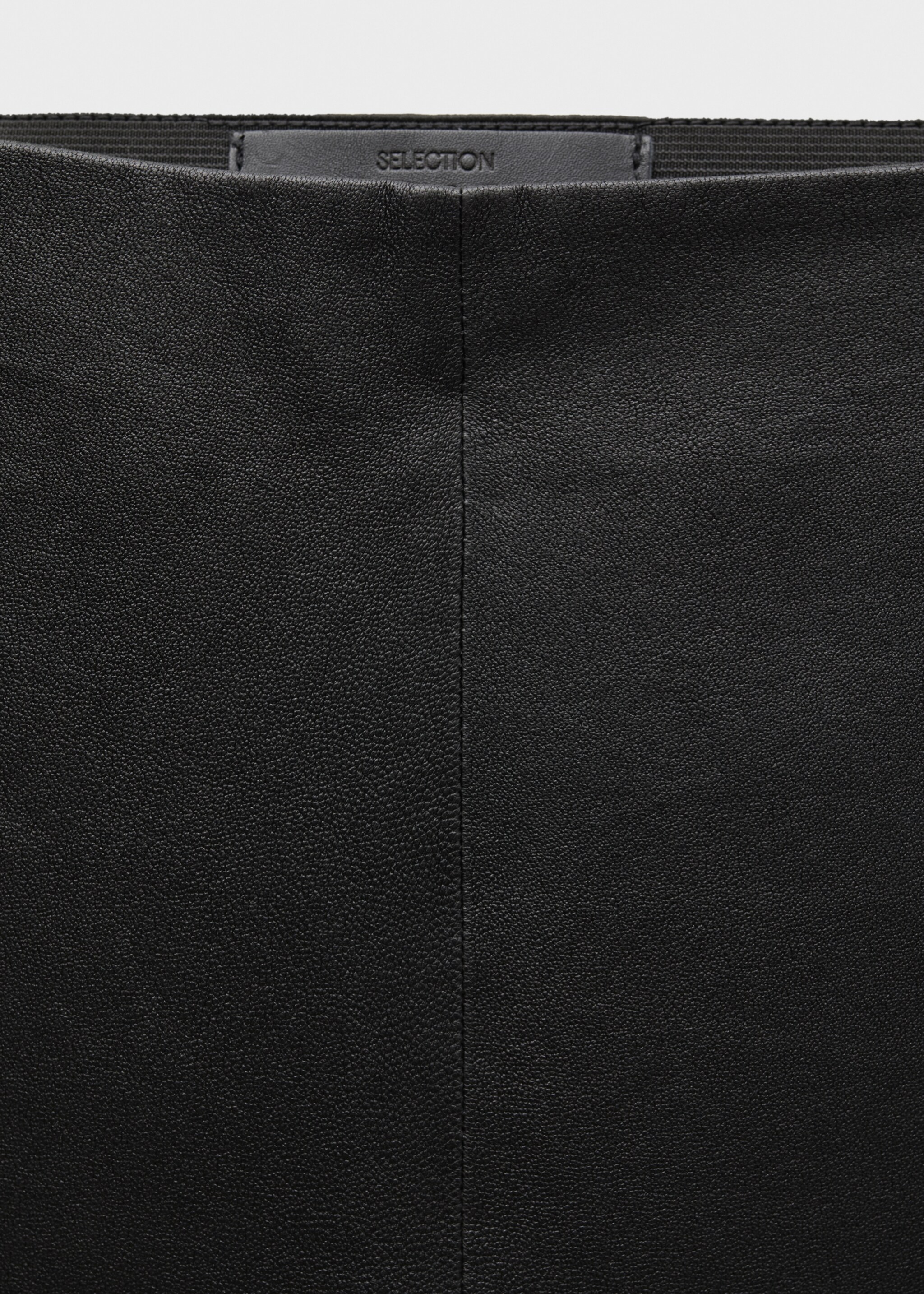 Capri leather leggings - Details of the article 8, Black. Ref: 77046356-00.