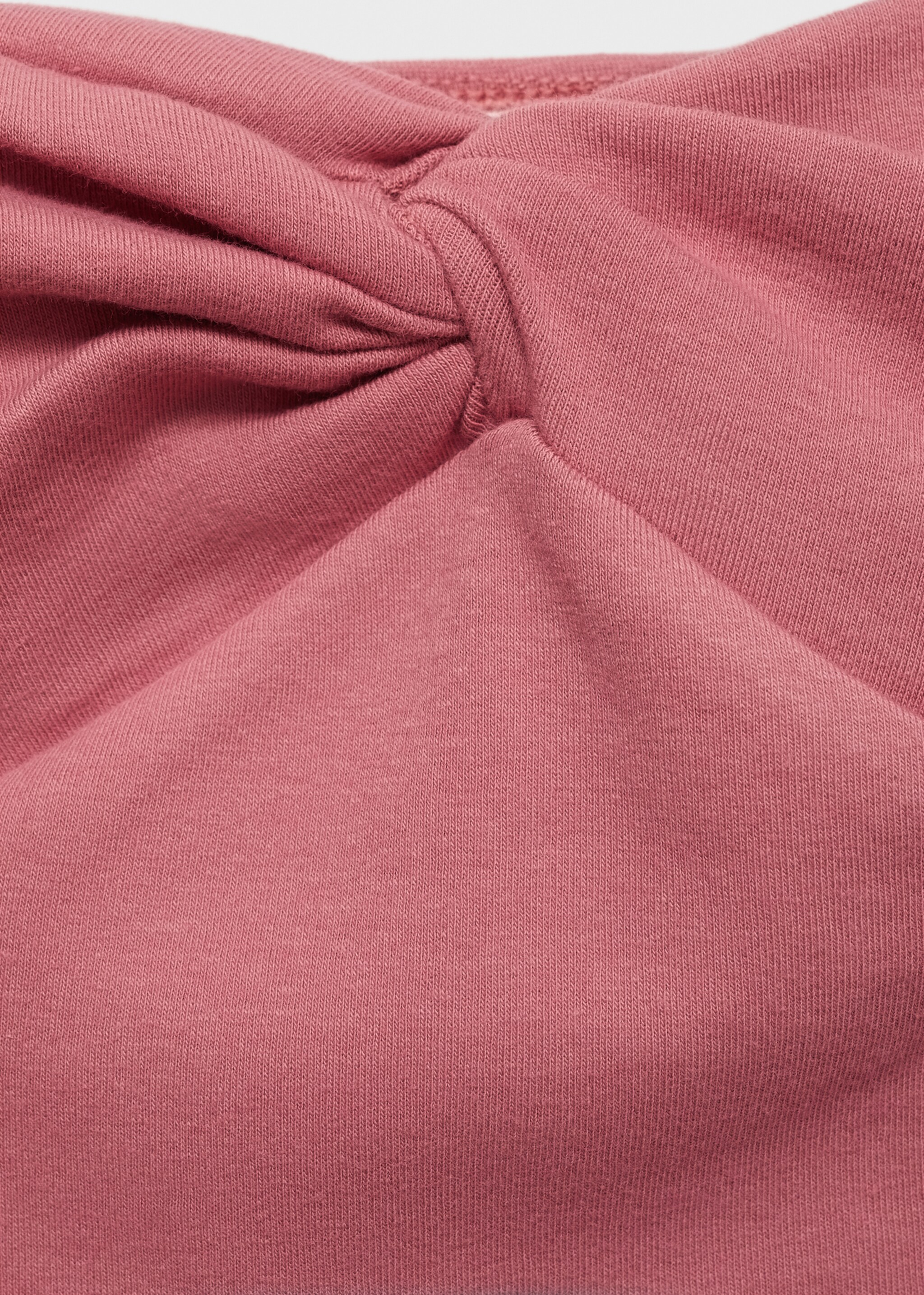 Knot crop top - Details of the article 8, Pastel Pink. Ref: 77046359-00.